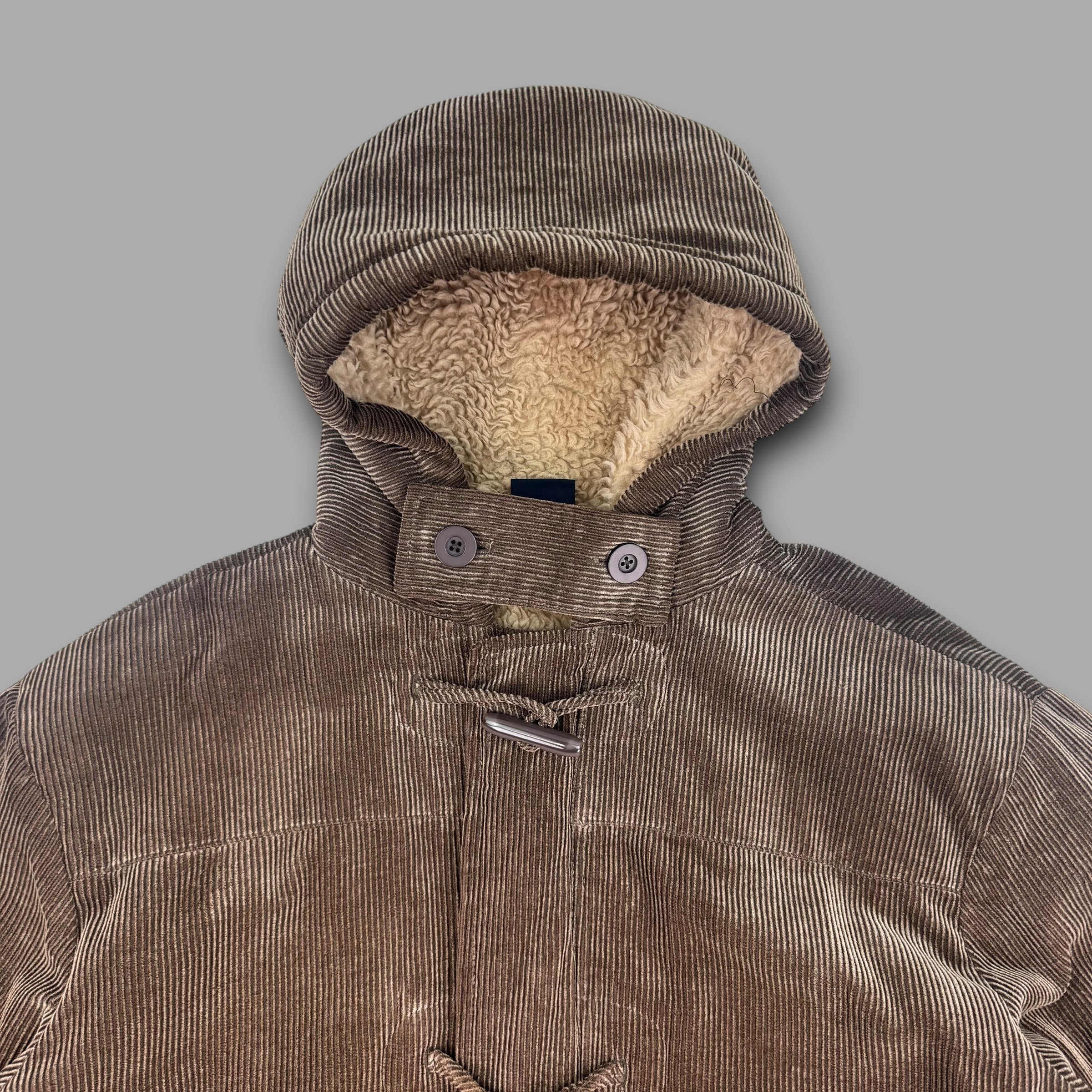 Cotton traders 2000's corduroy dual-pocket duffle coat (XL+)
