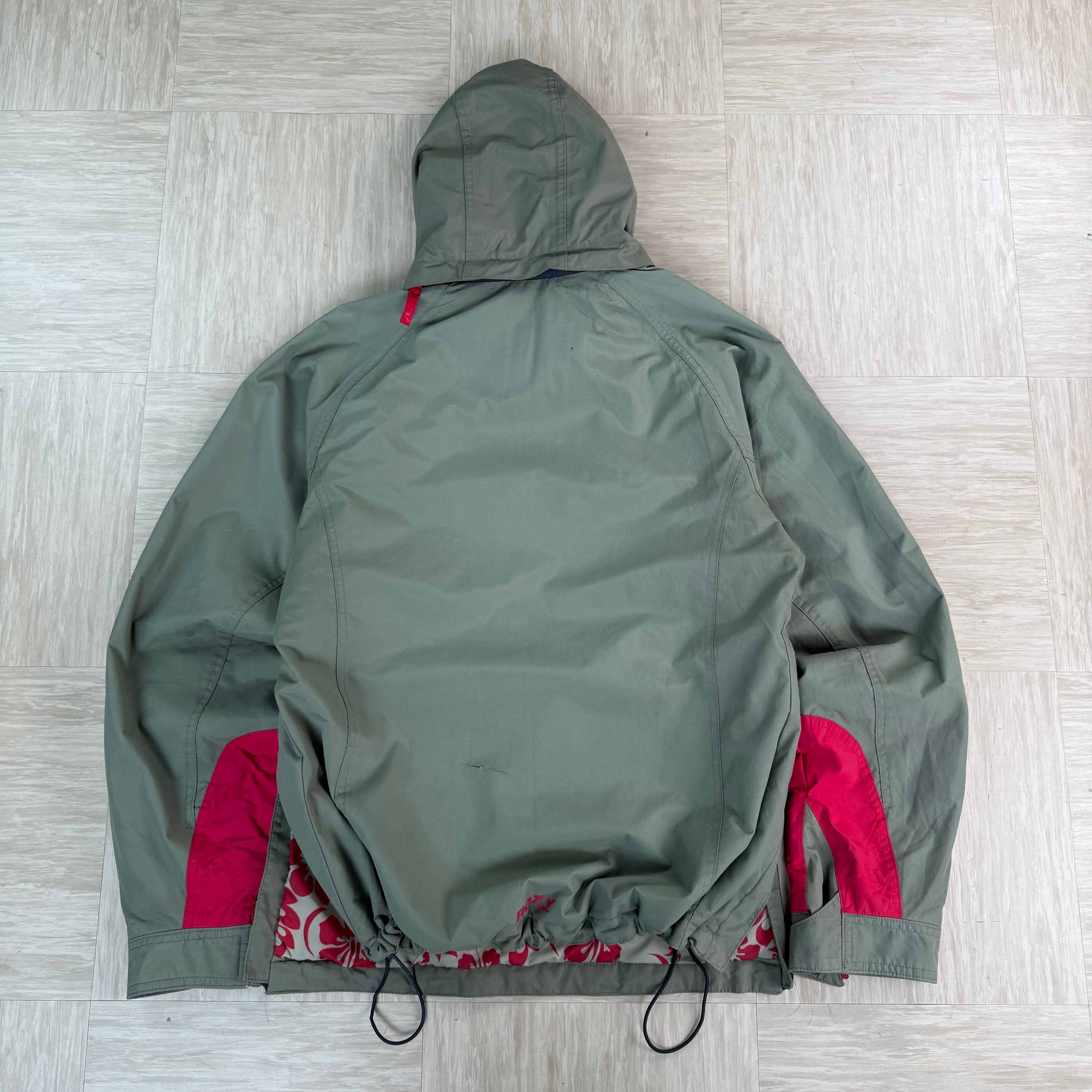 Quiksilver x Roxy 2000's technical asymmetrical zip softshell ski jacket (S)