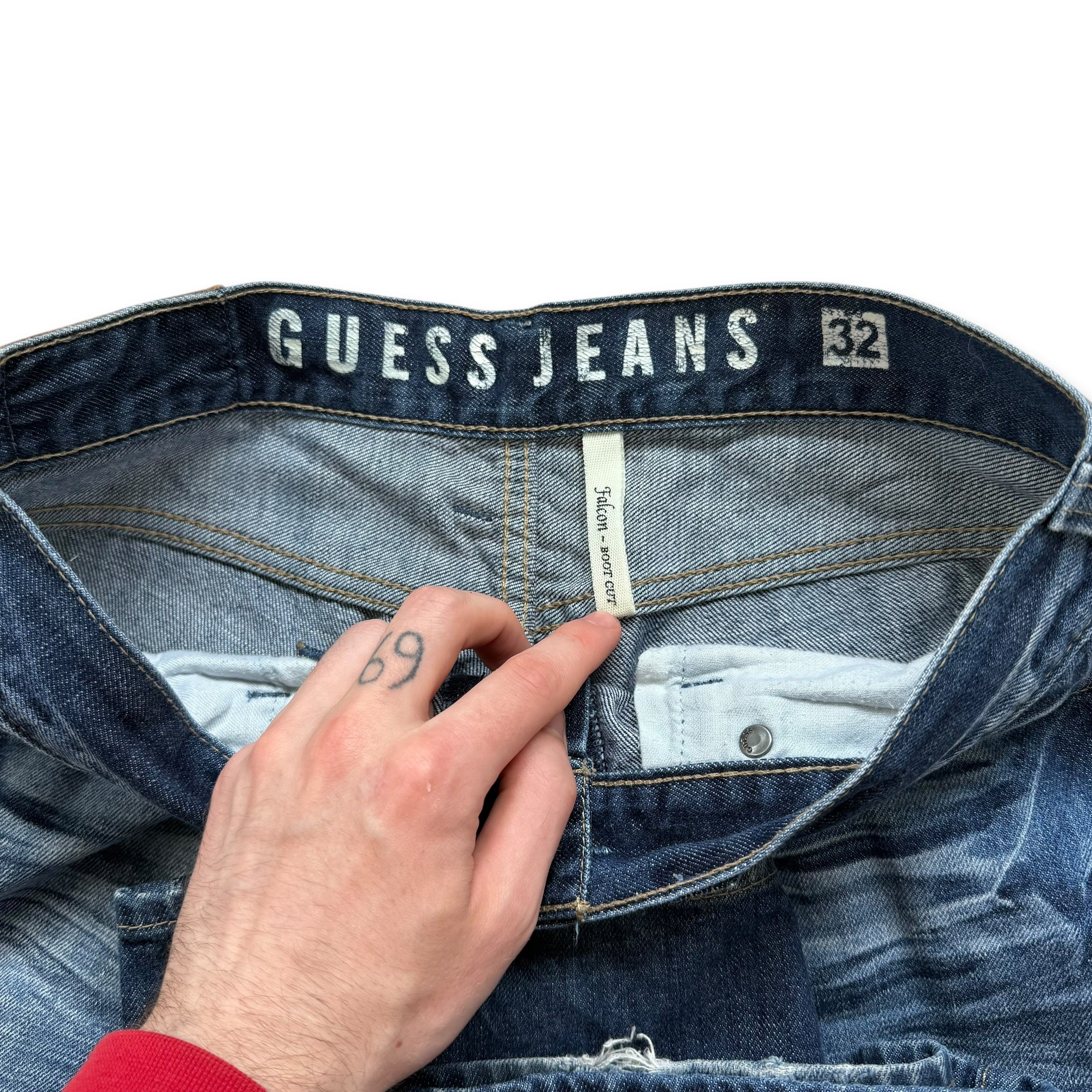 Guess 2000's relaxed fit denim bootcut jeans (M)