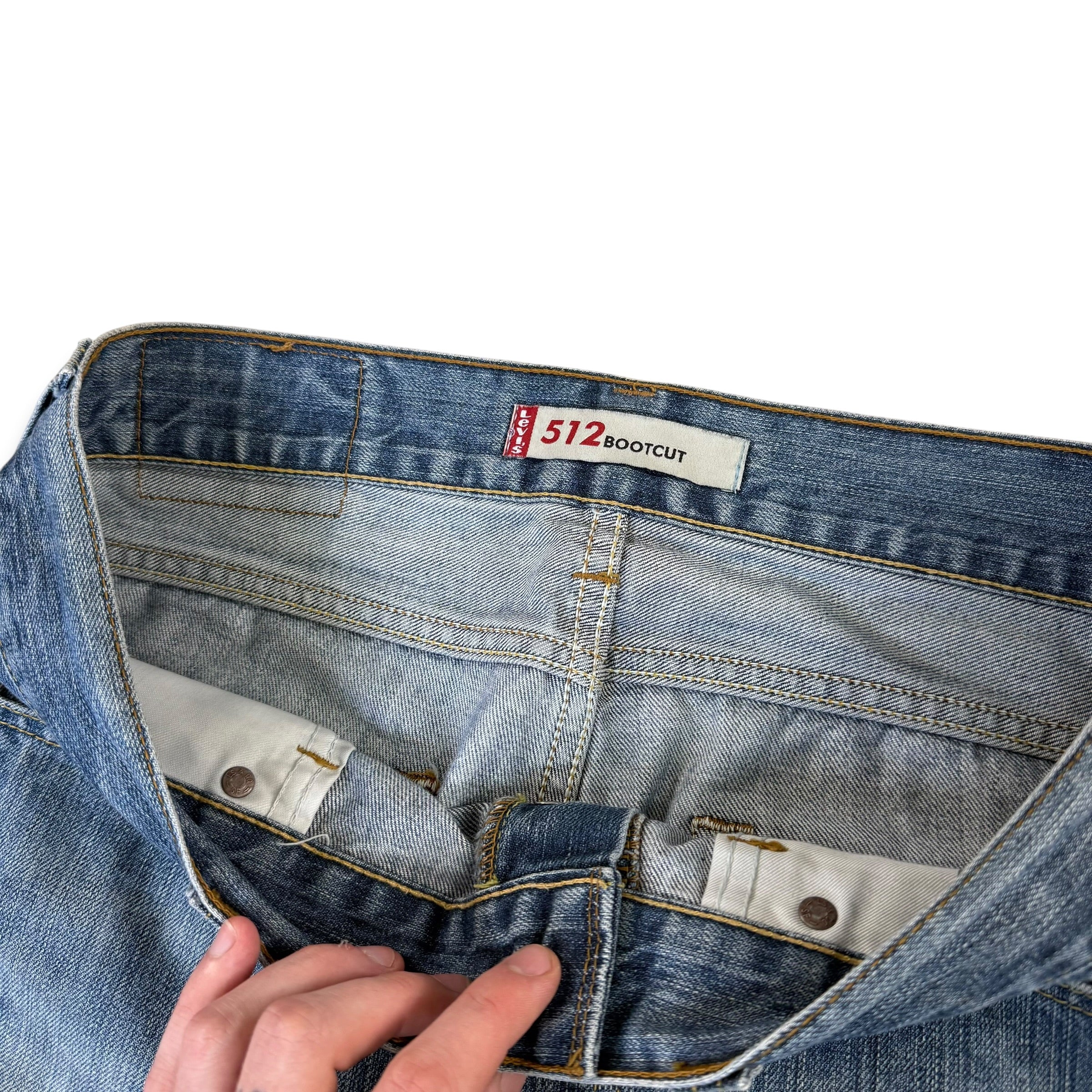 Levi's 512 2000's faded washed relaxed fit denim bootcut jeans (S)