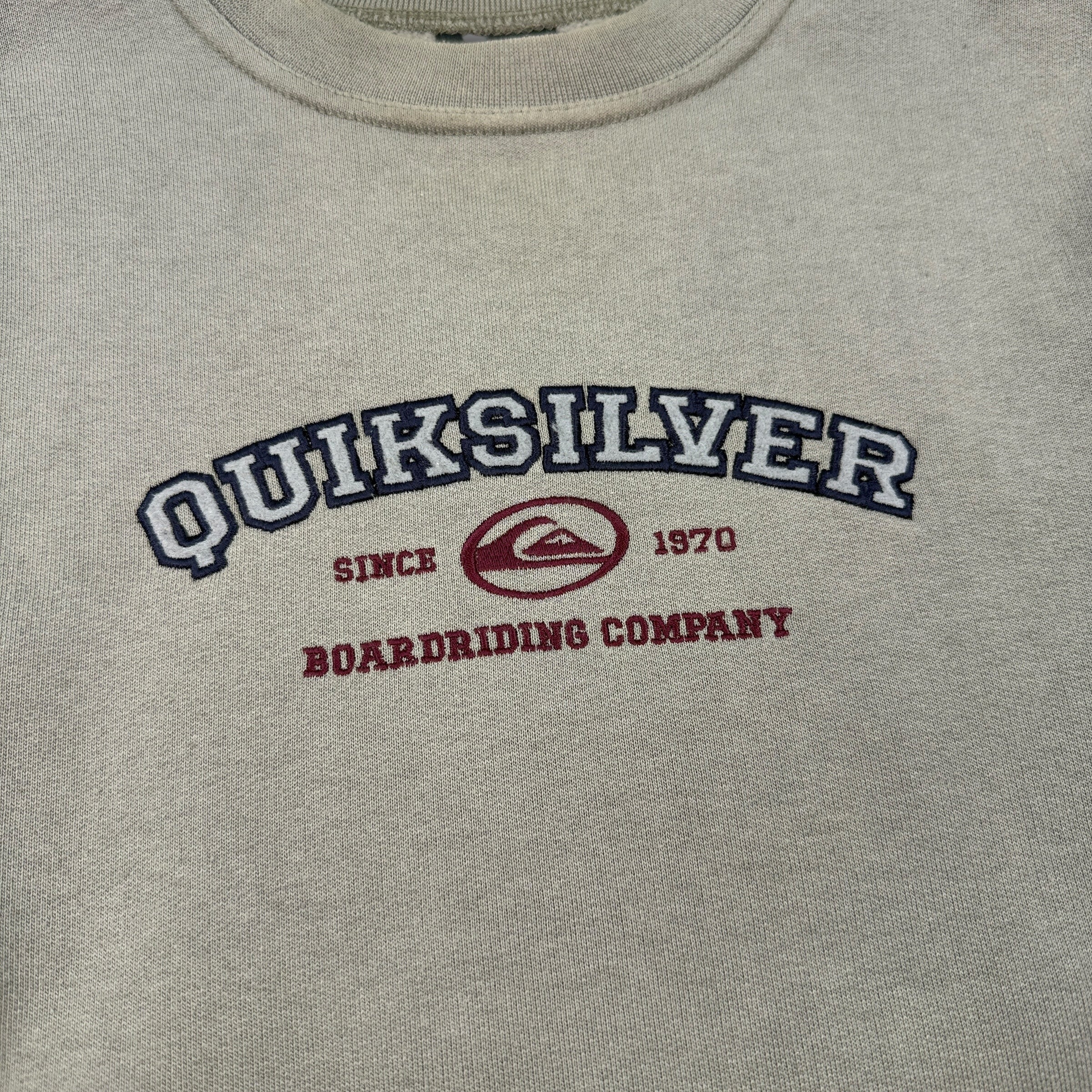 Quiksilver 2000's spellout embrodiered pullover sweatshirt (XS)