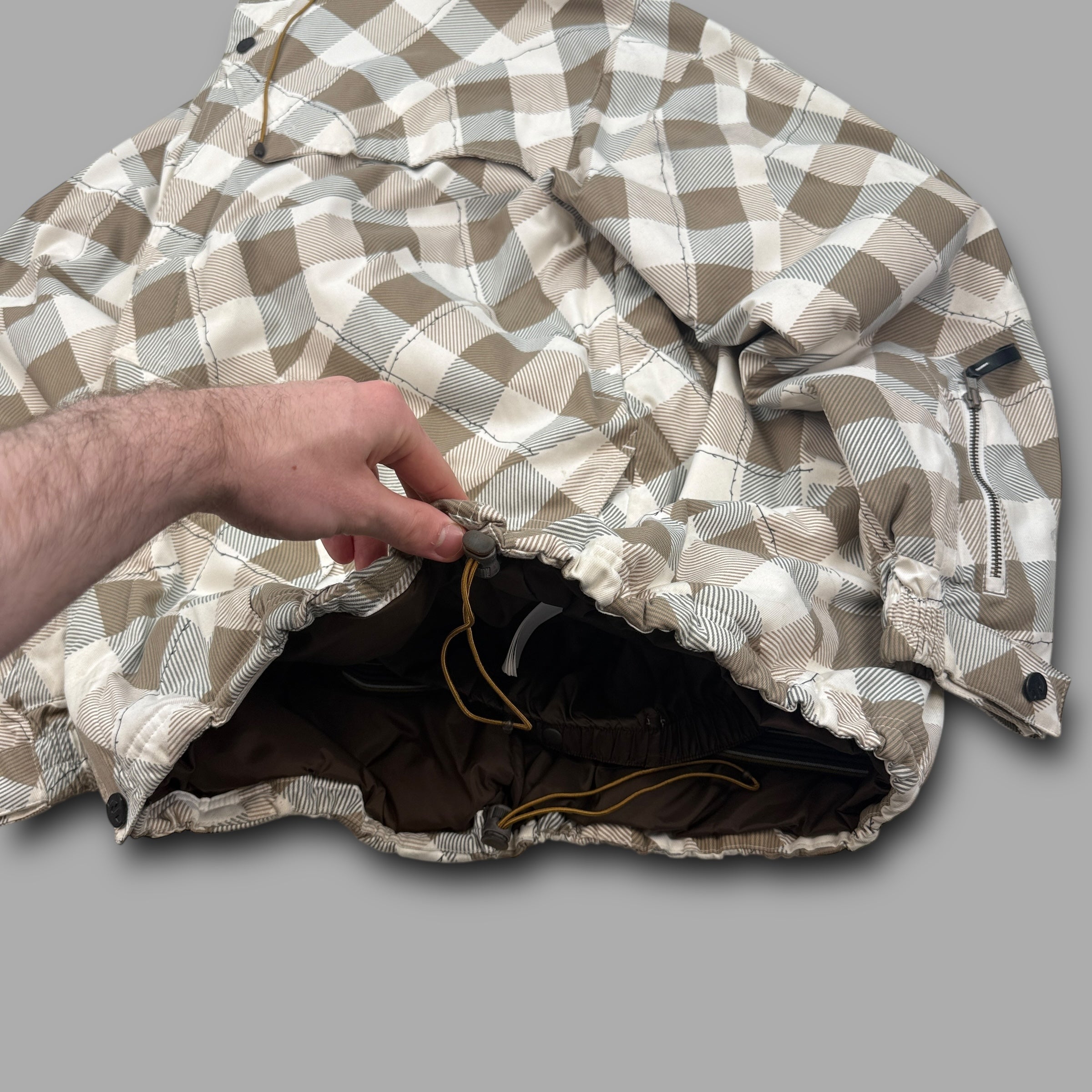 Salomon 2009 technical vented plaid clima-pro softshell ski jacket (L)