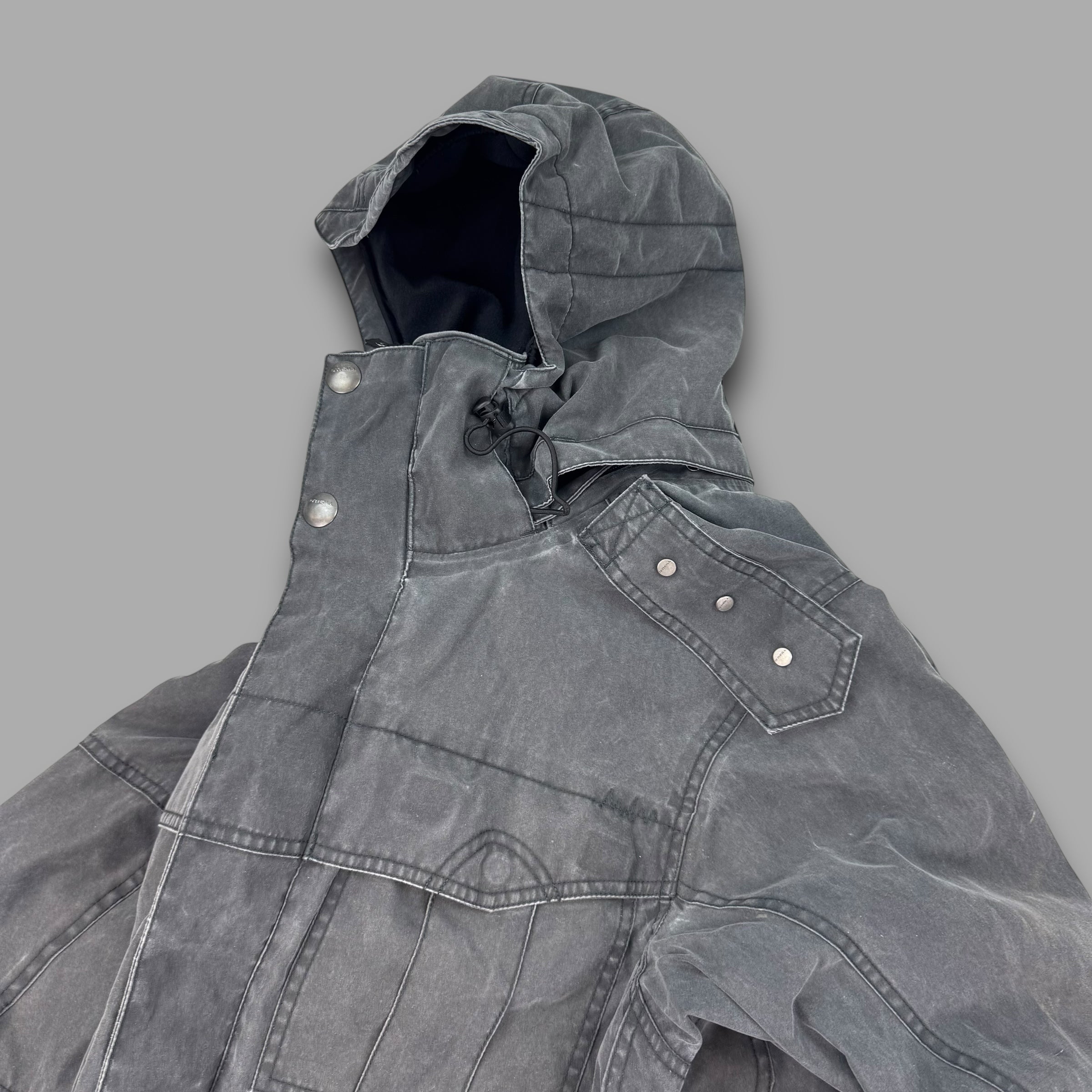 O'niell 2000's technical stone washed contrast stitch multi-pocket ski jacket (L)