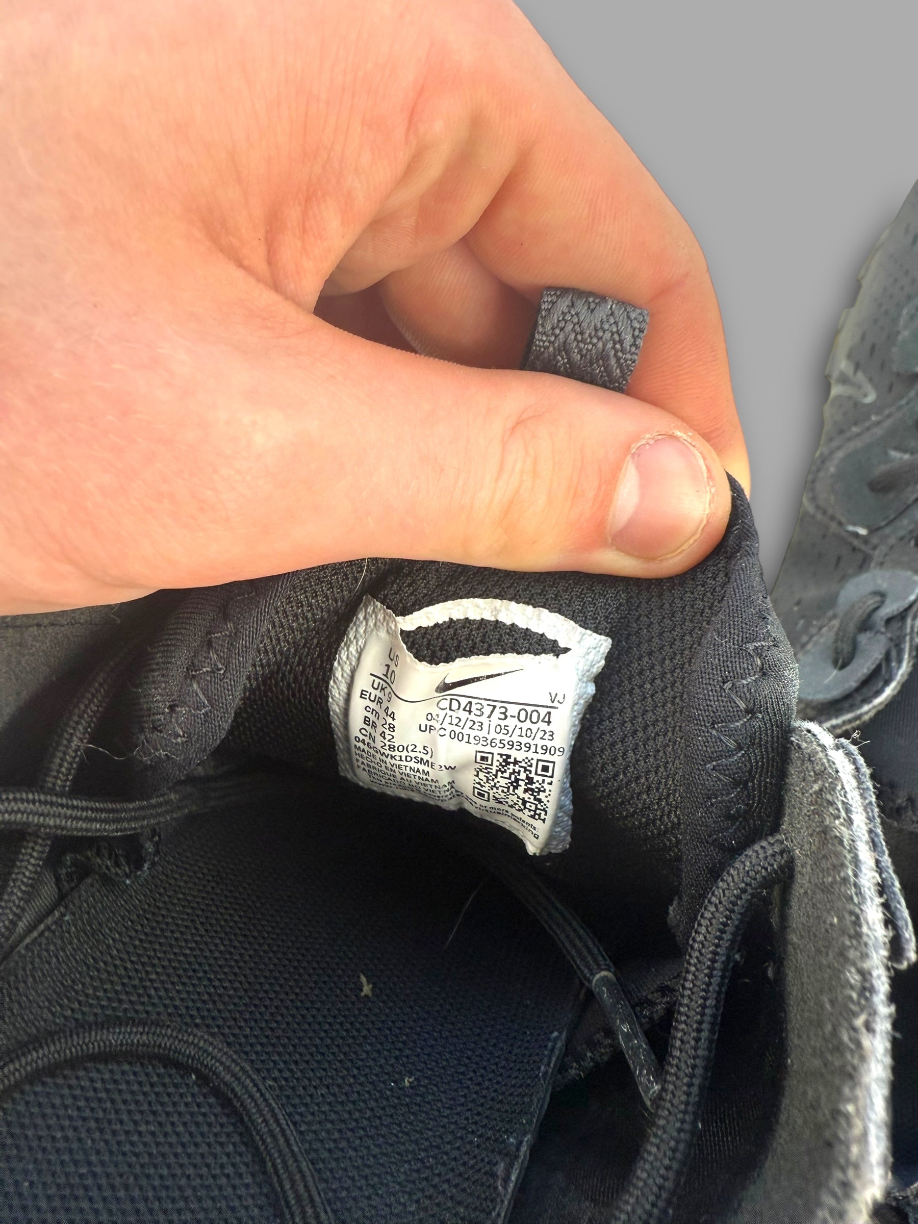 Nike React DMSX 'triple black' 2023 (UK9)