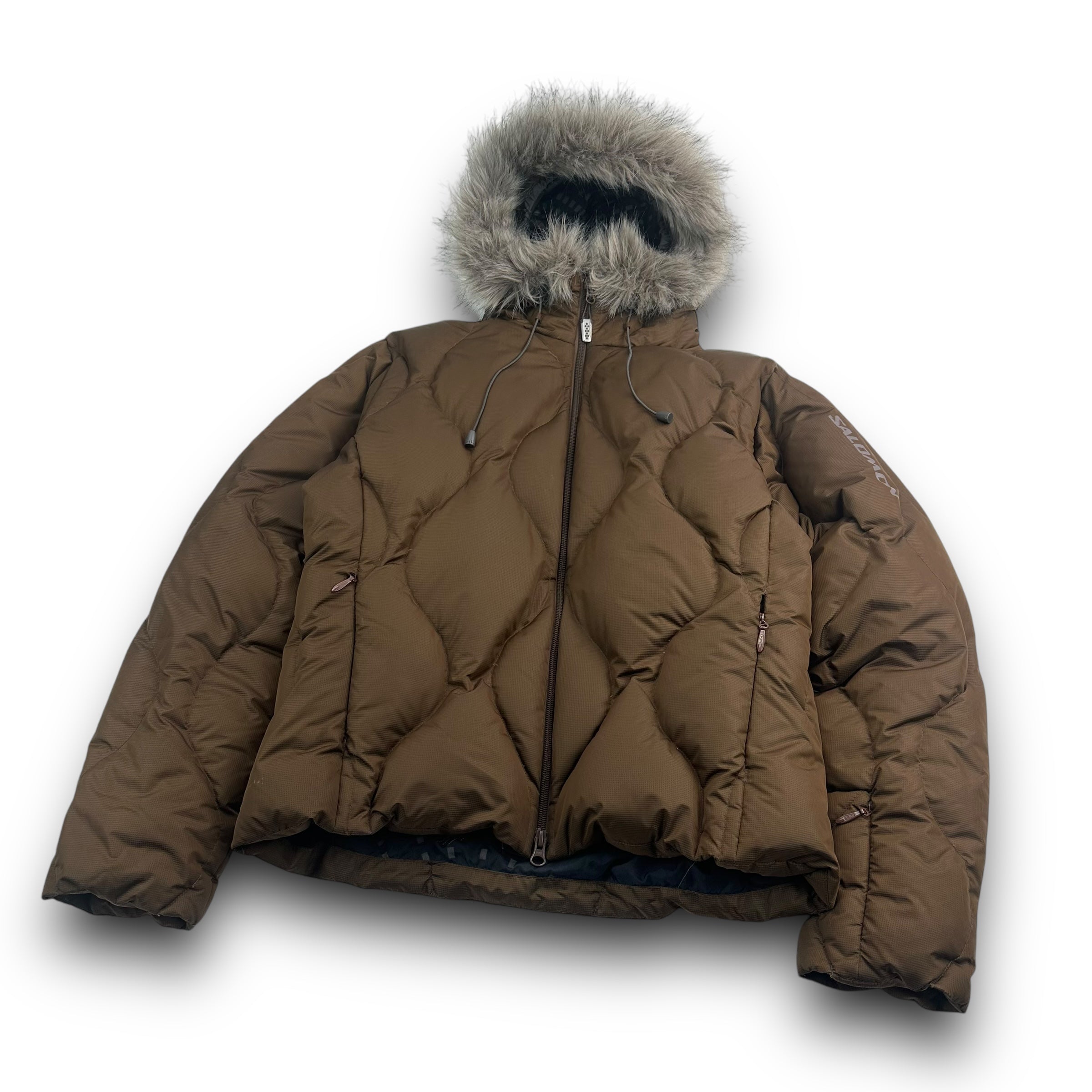 Salomon 2006 down-filled fur hood puffer jacket (S) wms