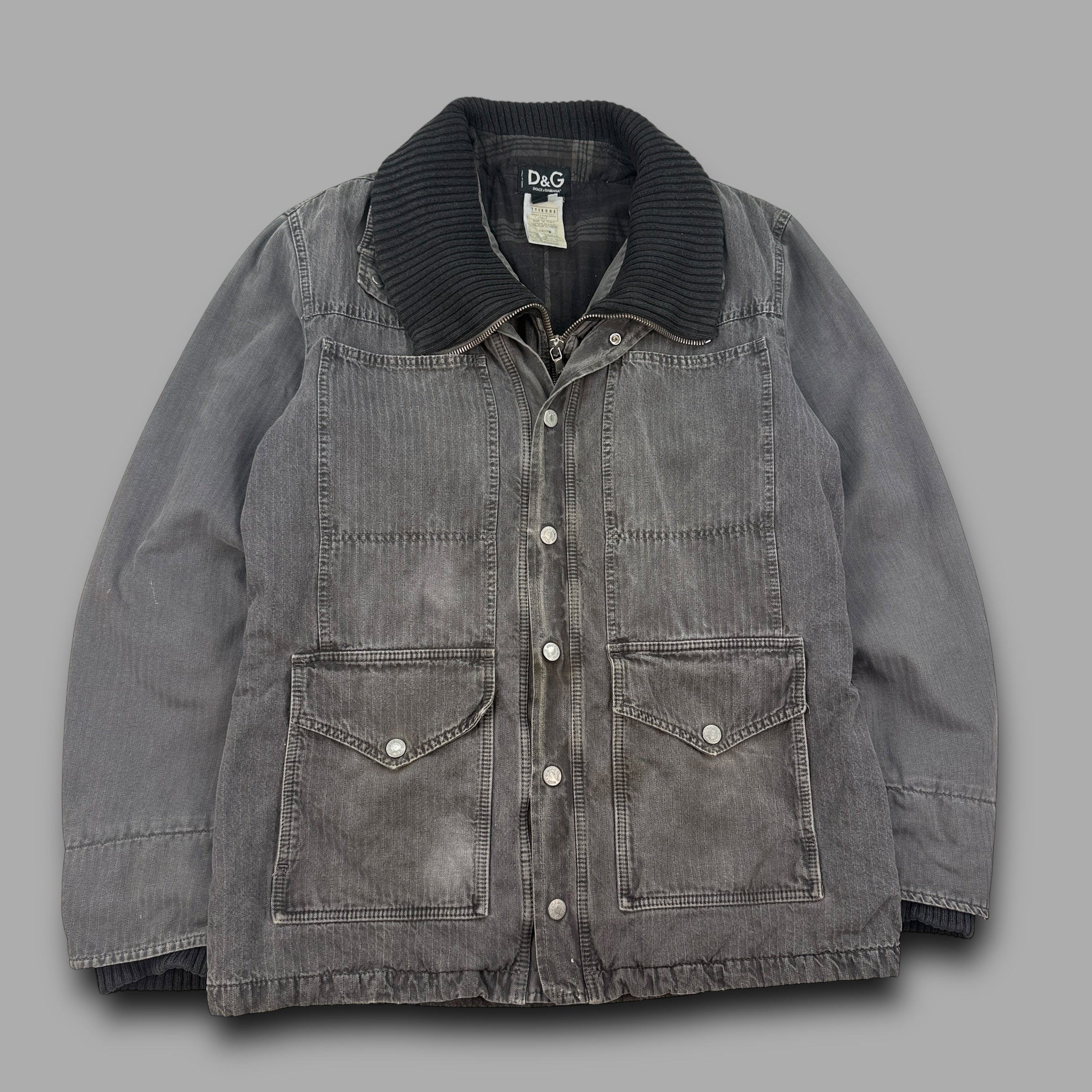 Dolce & Gabbana 2000's multi-pocket dual closure jacket (L)