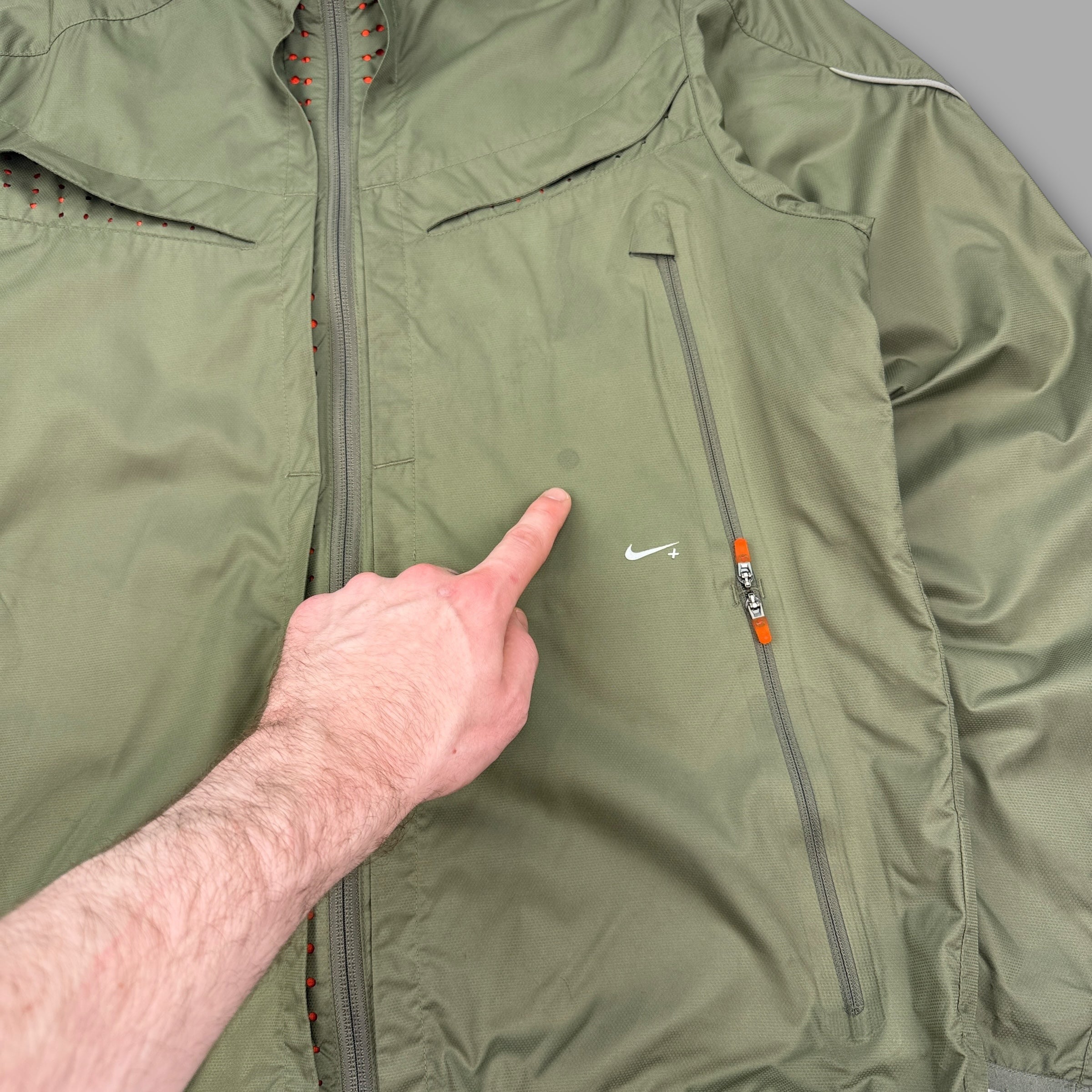 Nike fit+ 2000's technical vented panelled track jacket (S)