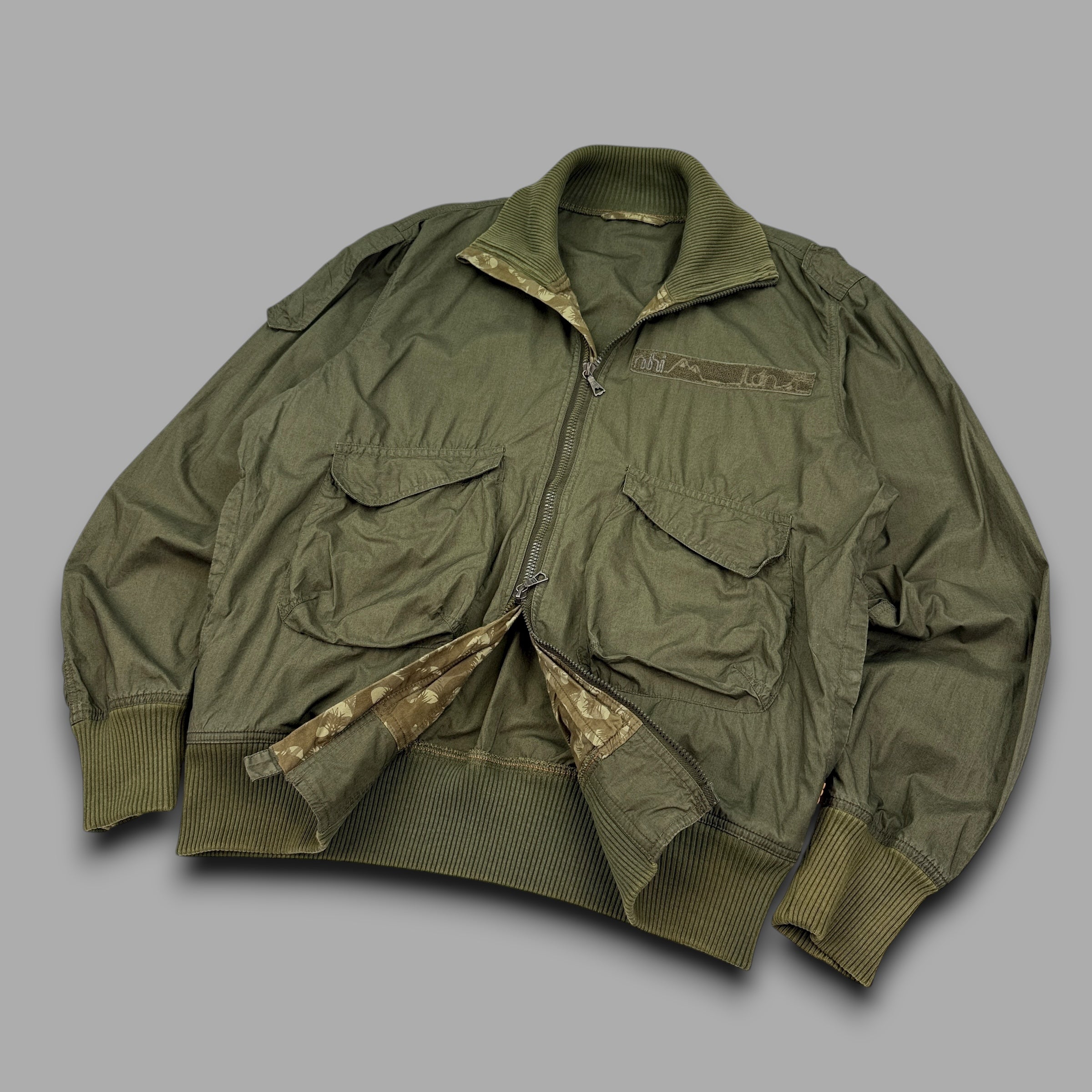 Maharishi 2000's technical lightweight dual pocket G8 wep military flight bomber jacket (M)