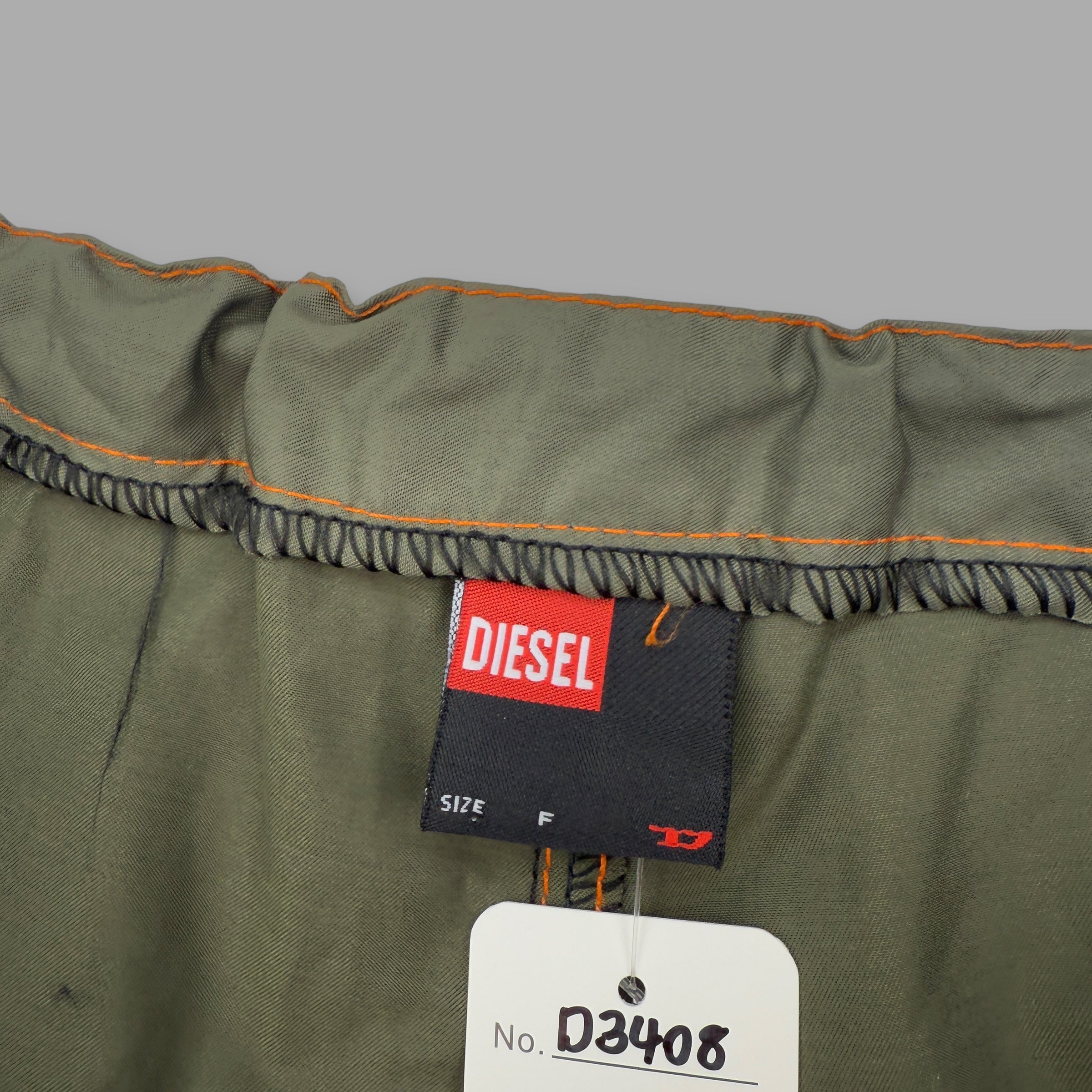 Diesel 2000's technical contrast stitch baggy nylon parachute pants (M)