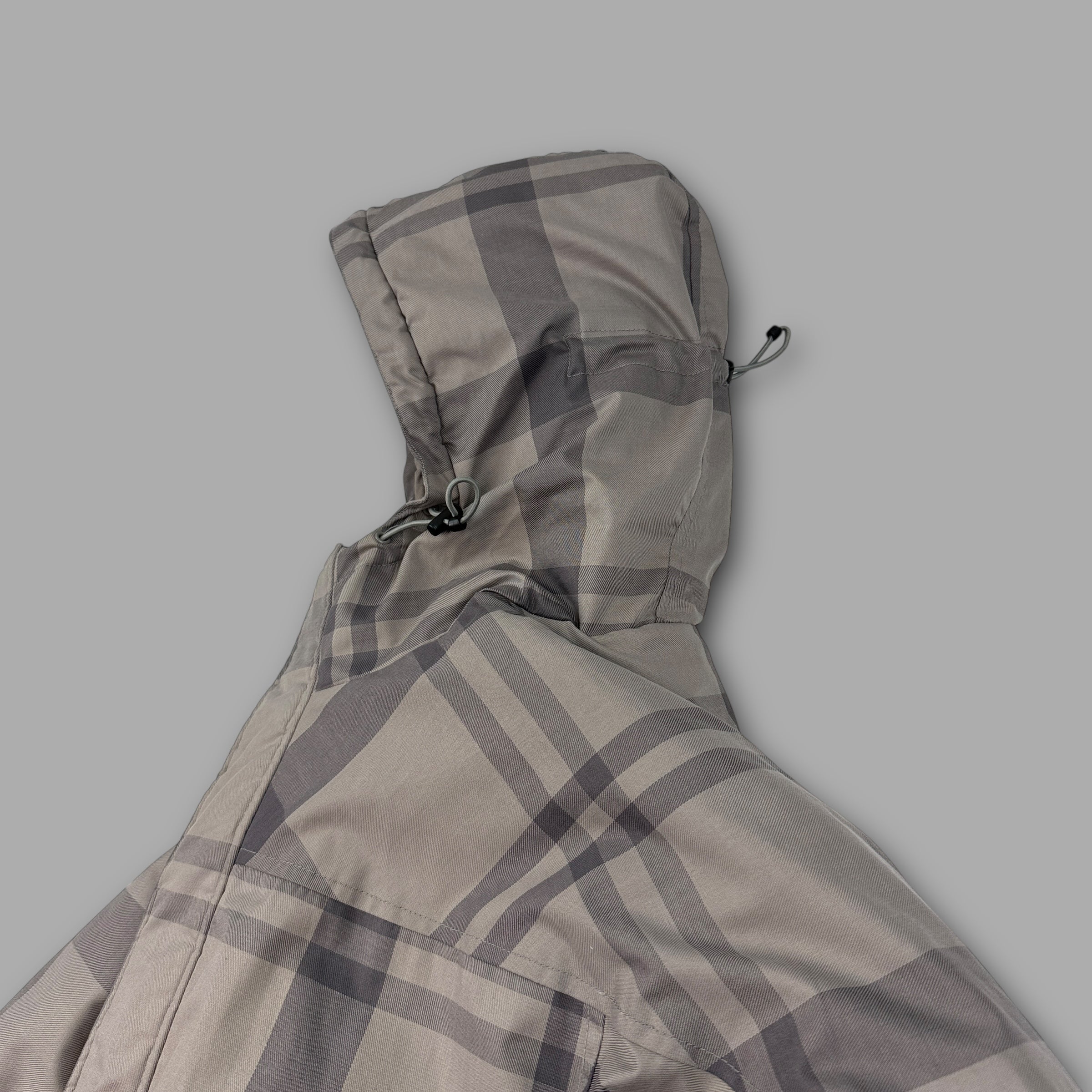 Stussy 2000's technical plaid downfilled soft shell jacket (M-L)