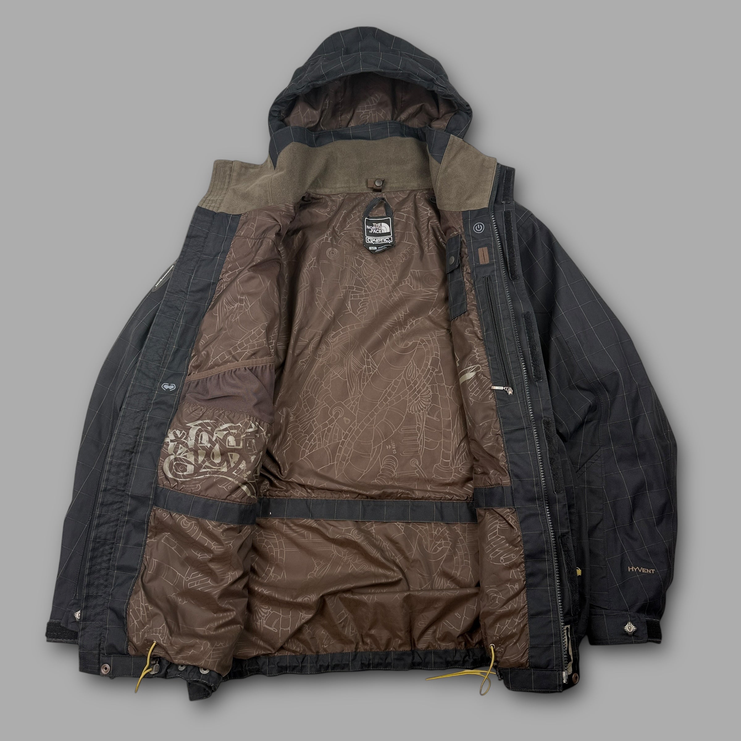 The north face 2008 cryptic series technical plaid softshell ski jacket (S)