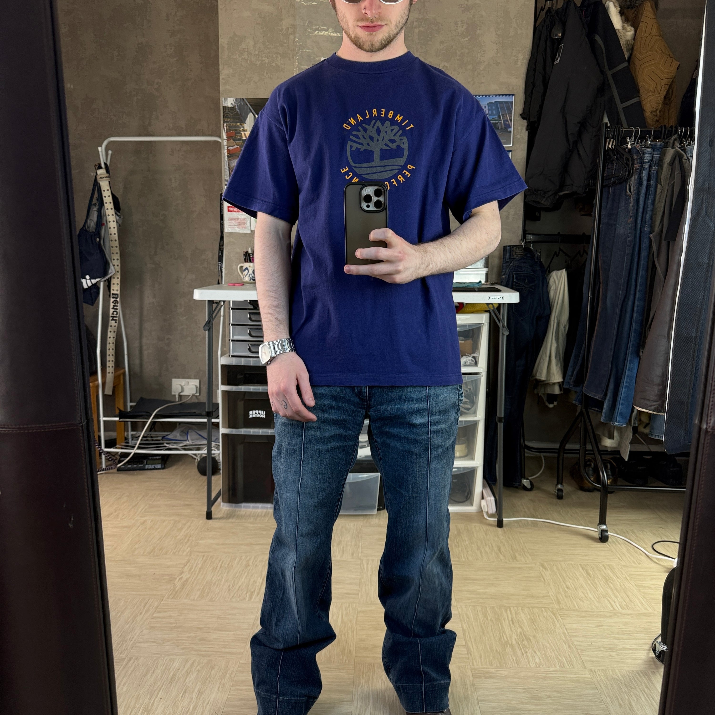 Timberland 1990's reflective graphic sellout tee (M)