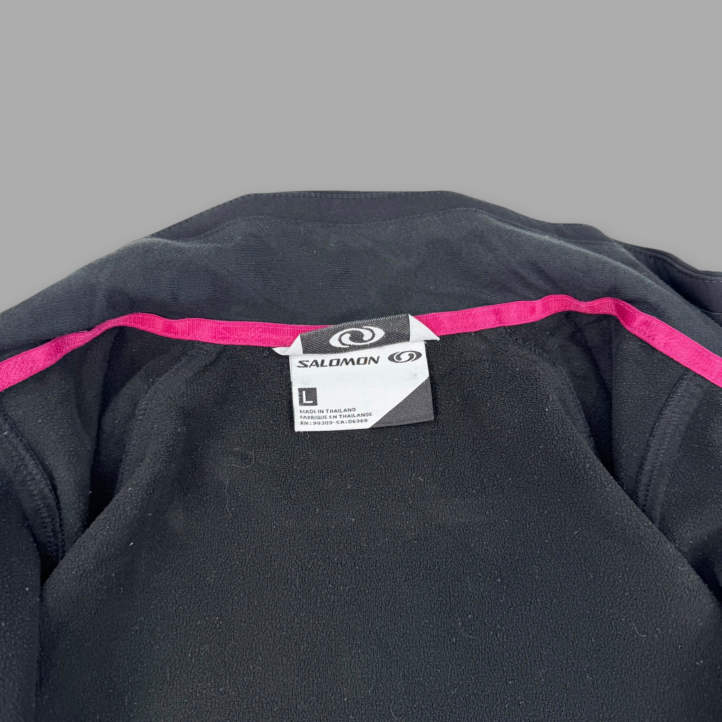 Salomon 2012 embroidered spellout zip up midlayer jacket (L) wms