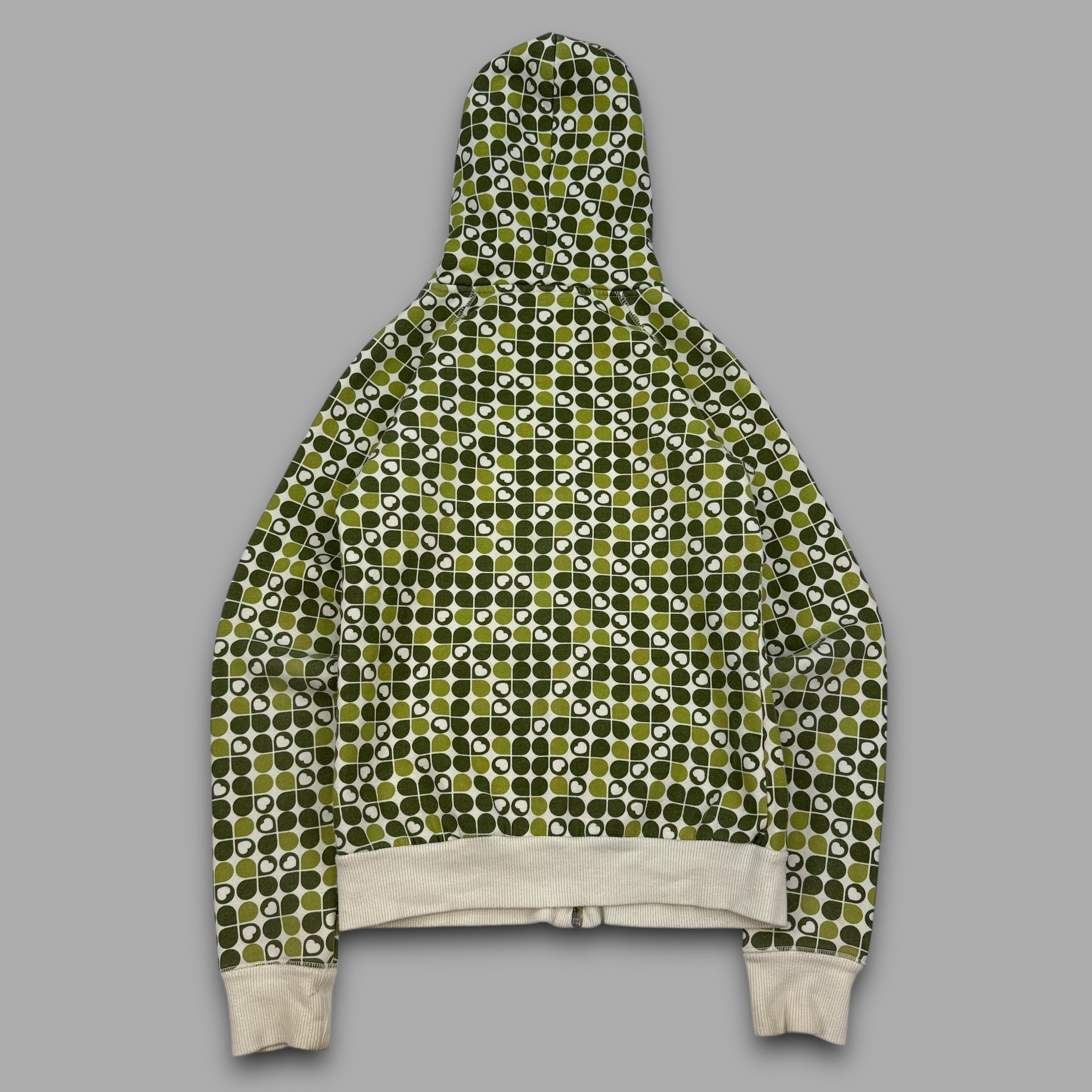 Animal 2000's graphic monogram fleece lined zip up hoodie (S) wms