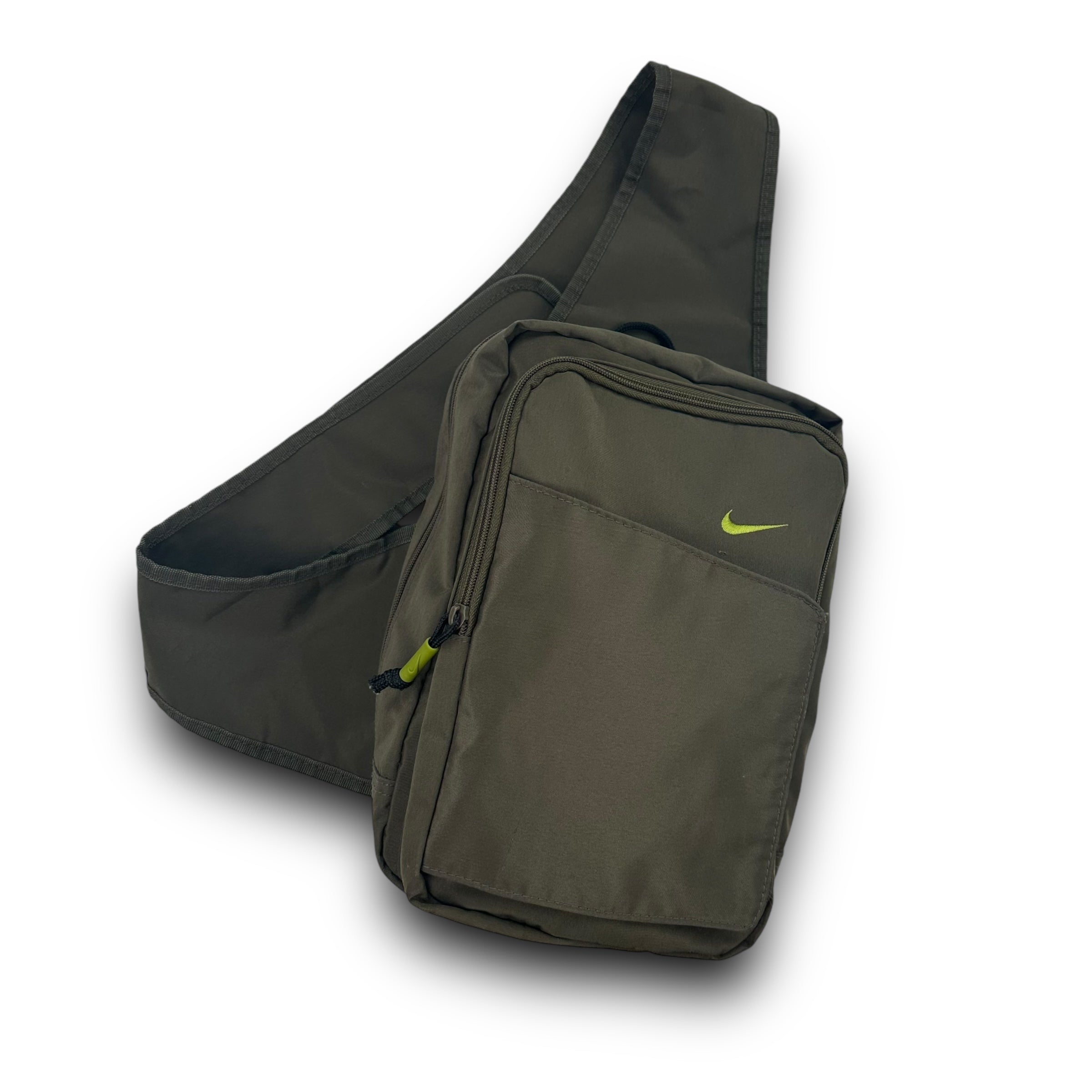 Nike 2000's technical multi-pocket rectangle sling bag (OS)