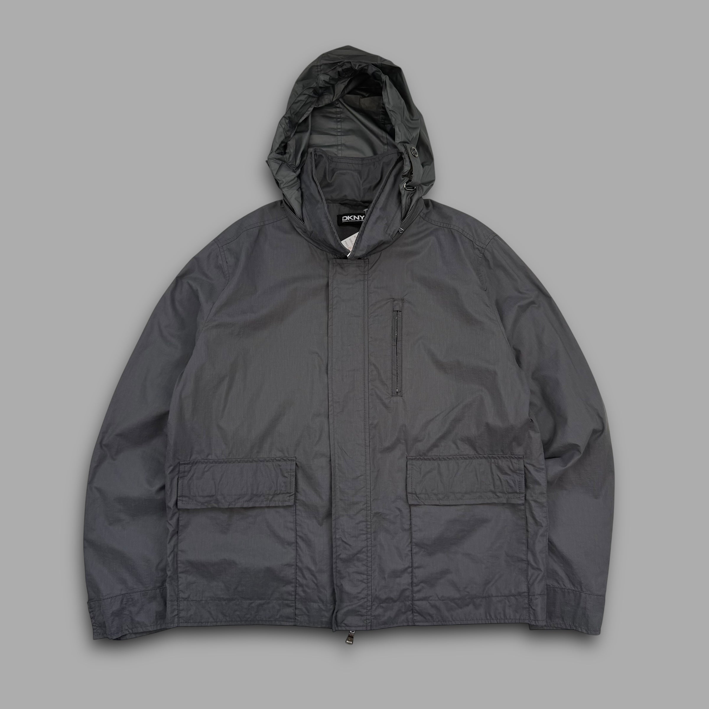 DKNY 2000's technical packable hood jacket (L-XL)