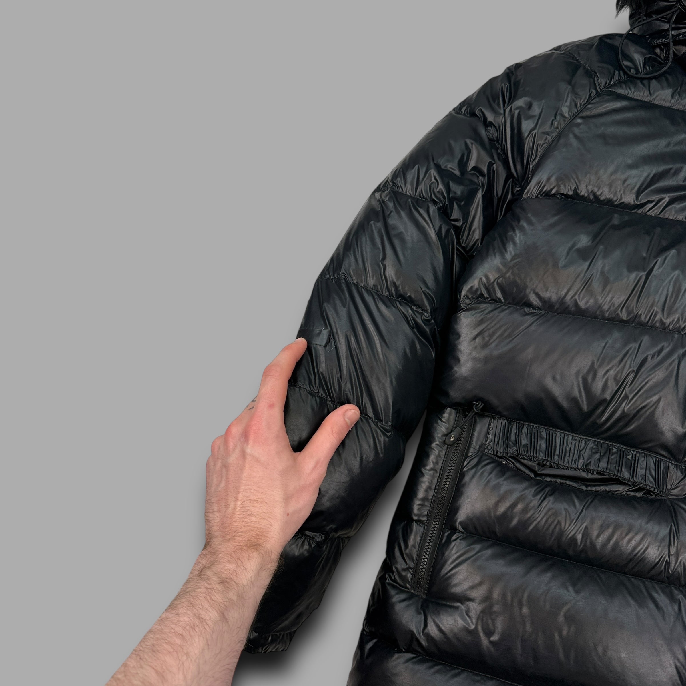 Nike 2000's technical fur hood downfilled shimmer parka jacket (M) wms
