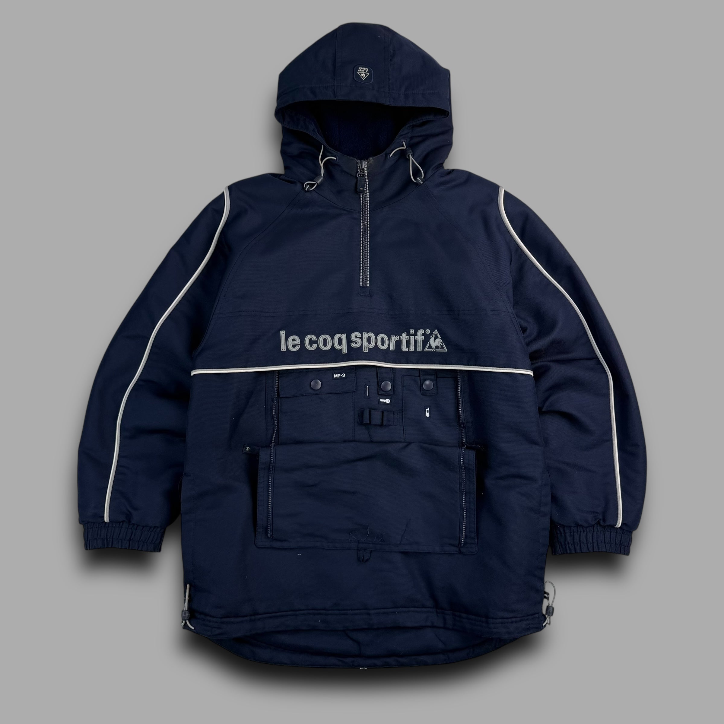 Le coq sportif 2000's technical hidden pocket 1/4 zip windbreaker (S)