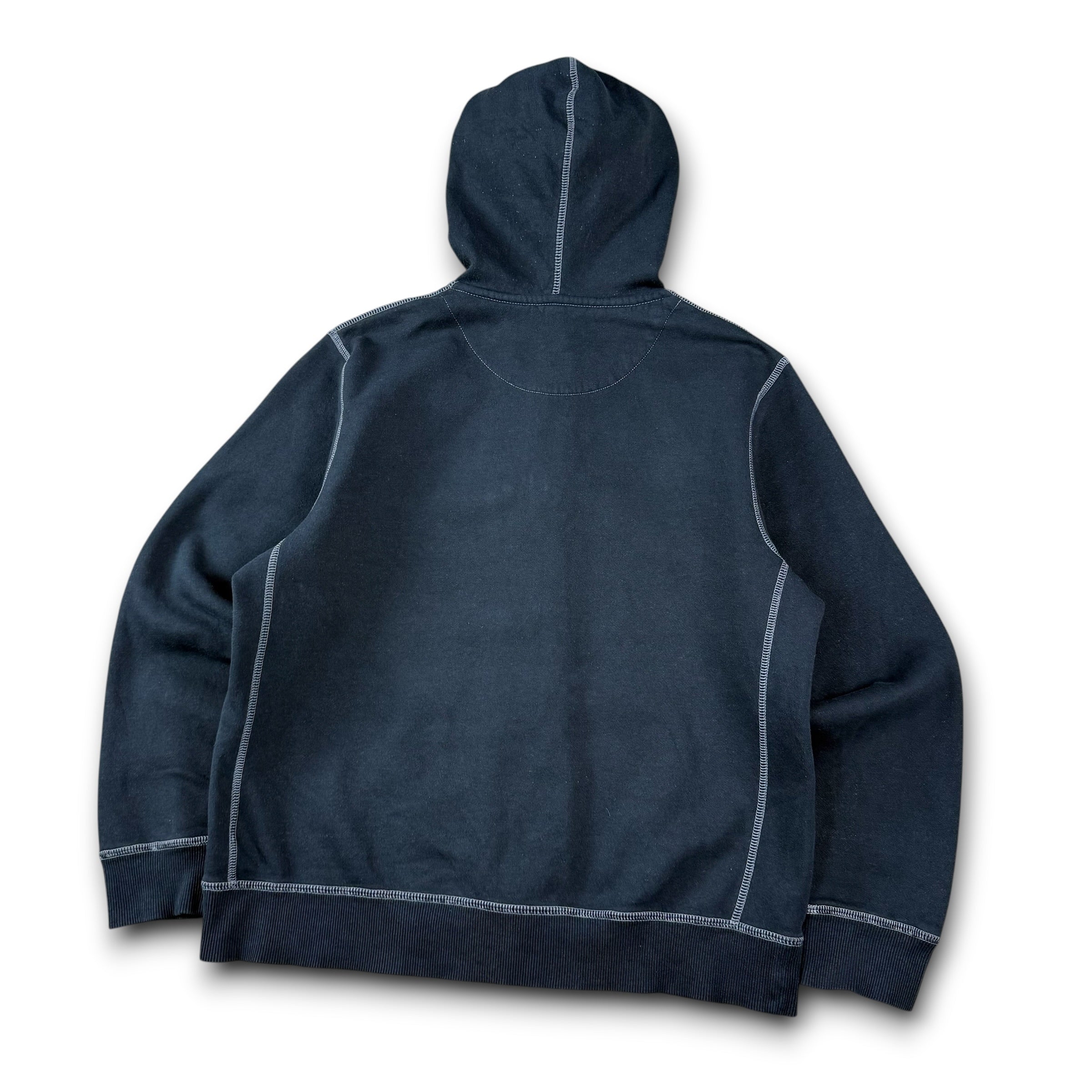 Nike 2000's contrast stitch embroidered zip up hoodie (S)