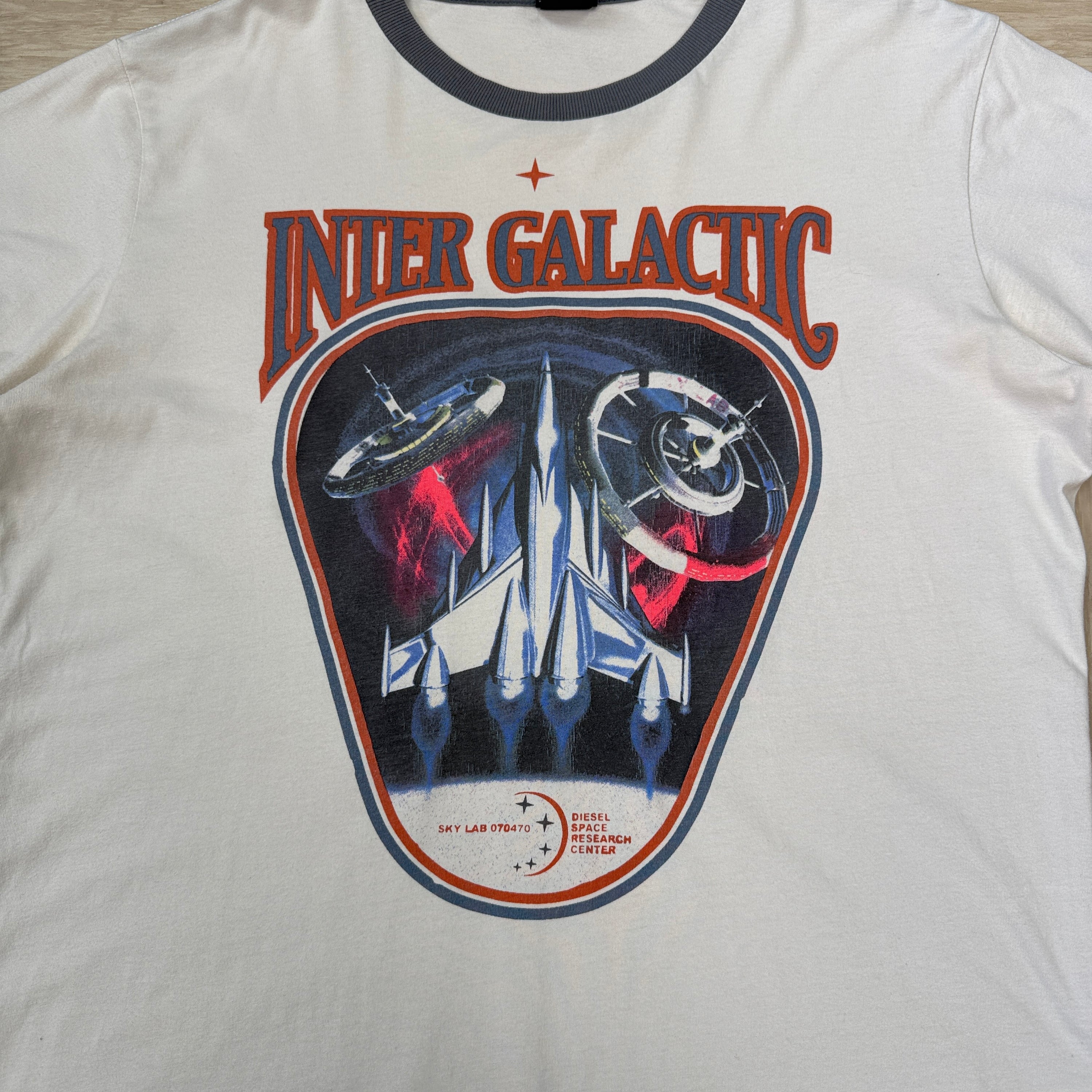 Diesel 2000's inter galactic graphic ringer tee (M)