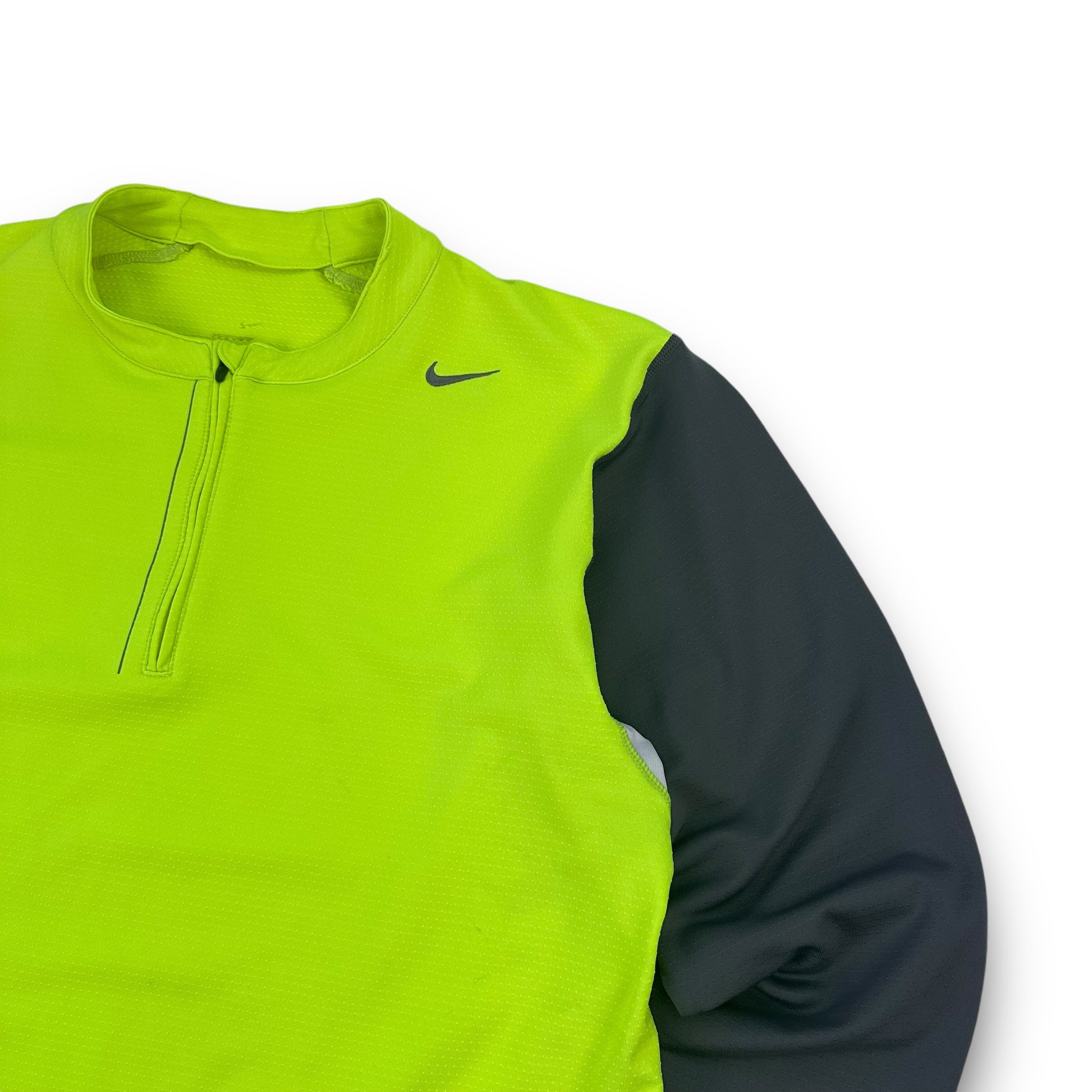 Nike sphere 2000's technical neon long sleeve polo tee (L)