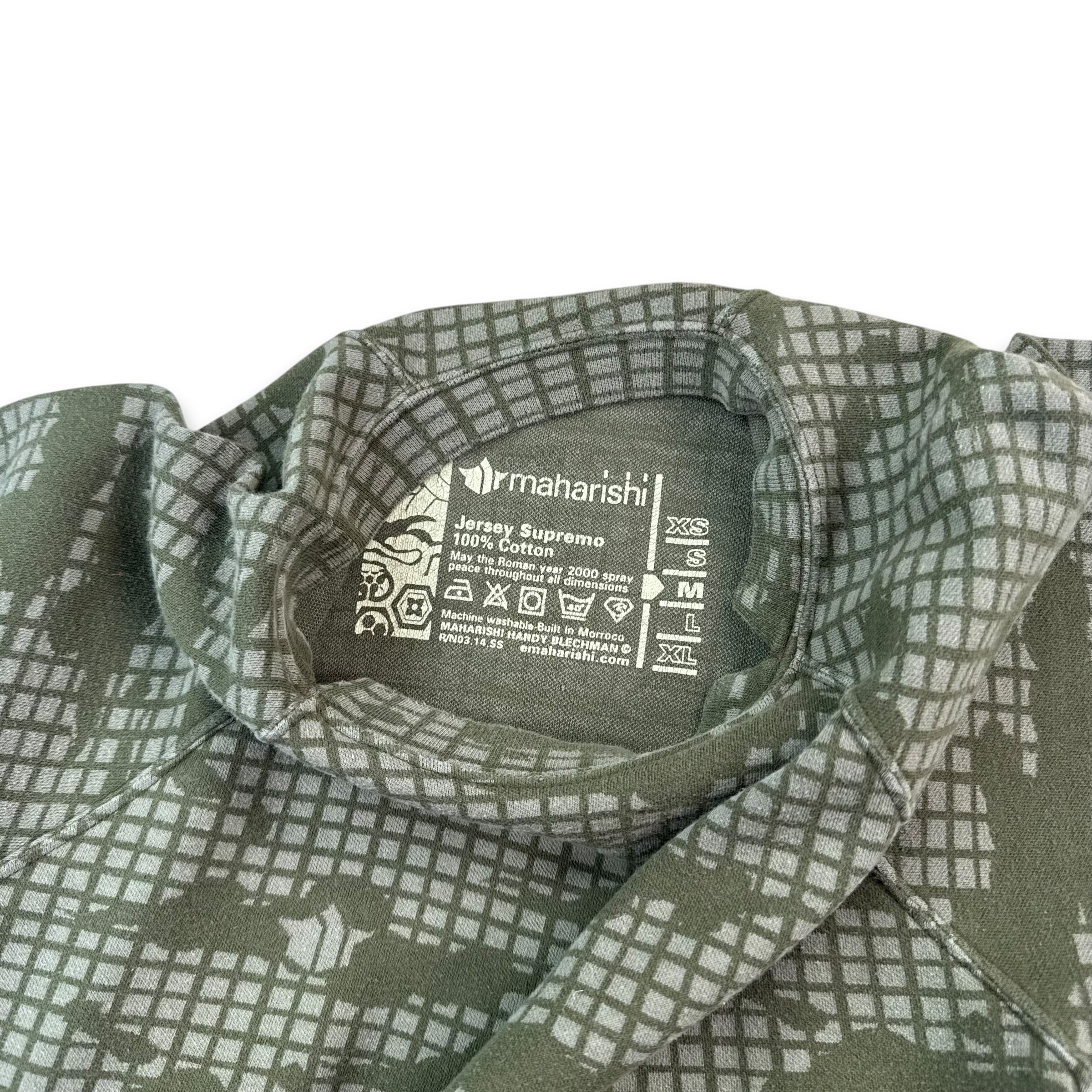 Maharishi 2000's jersey supremo camo print tee (M)