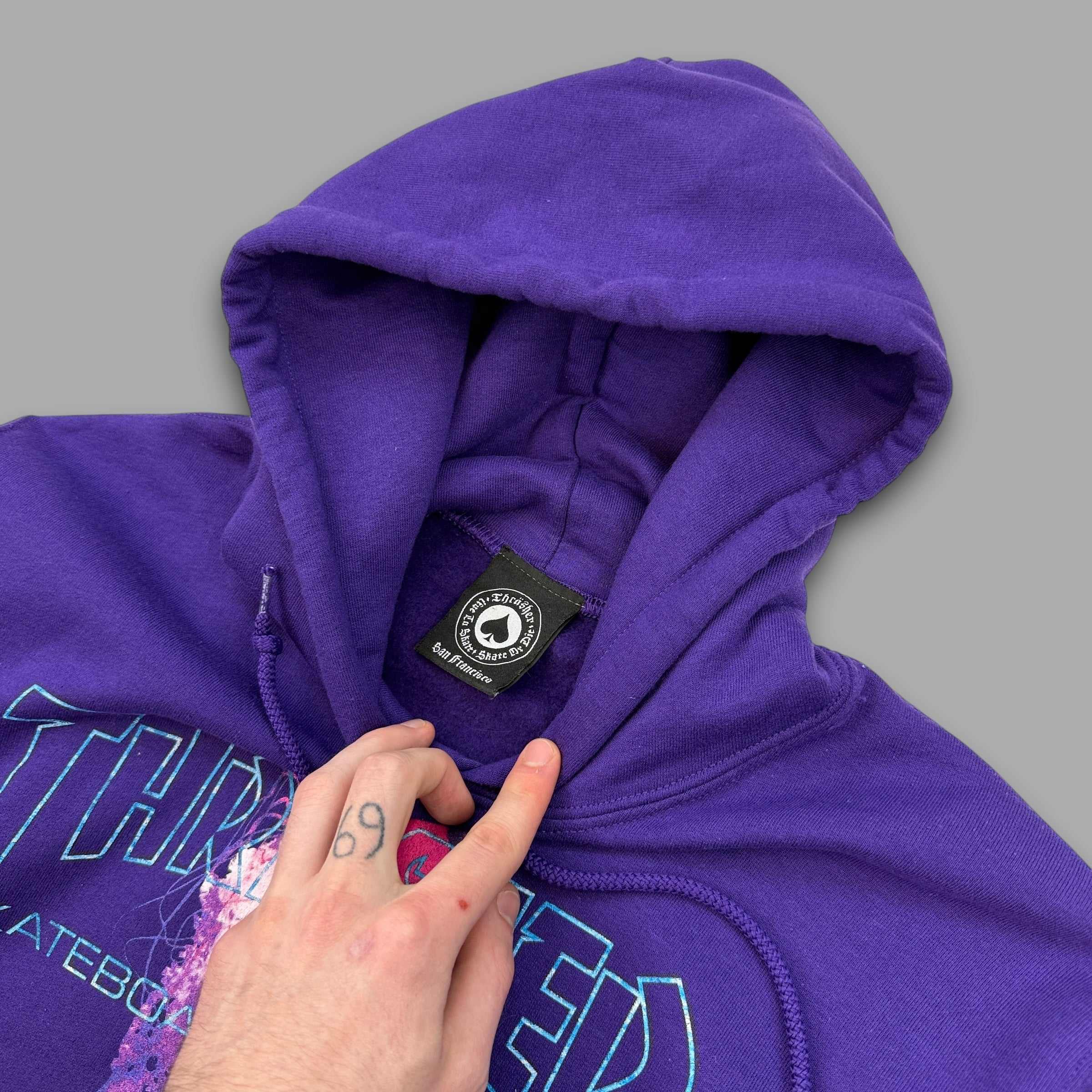 Thrasher graphic jellyfish spellout hoodie (S)