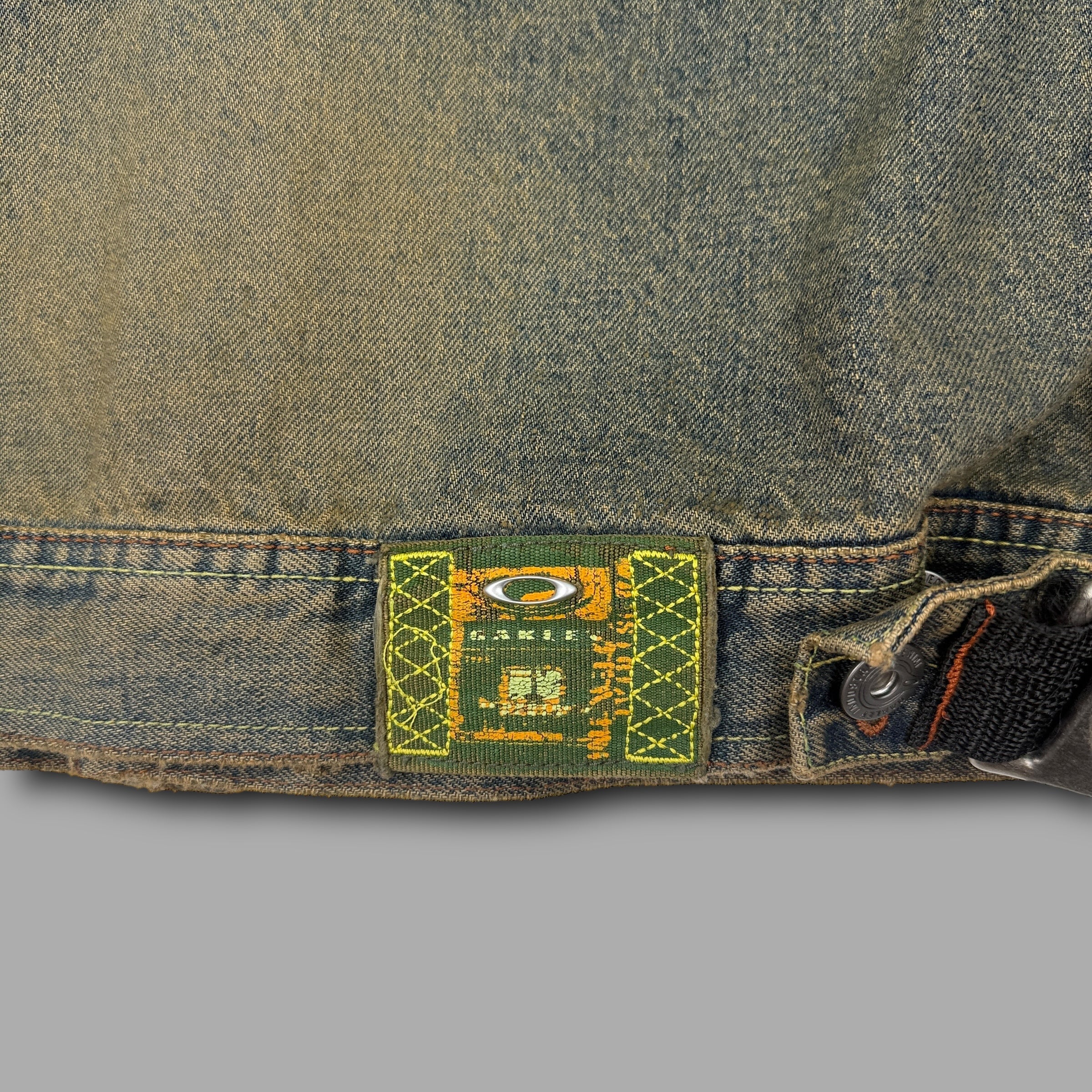 Oakley X-metal 2000's reinforced industrial denim salvage jacket (M)