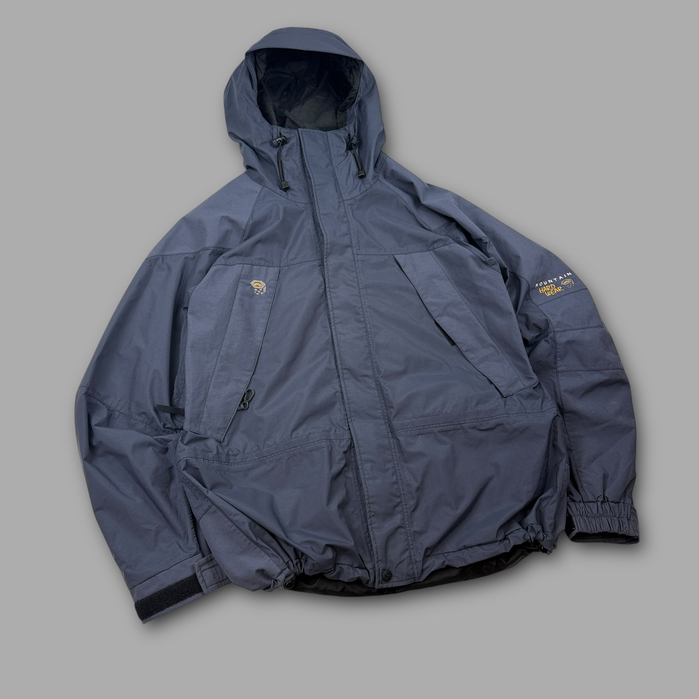 Mountain hardwear 2000's technical panelled conduit full zip softshell ski jacket (L)