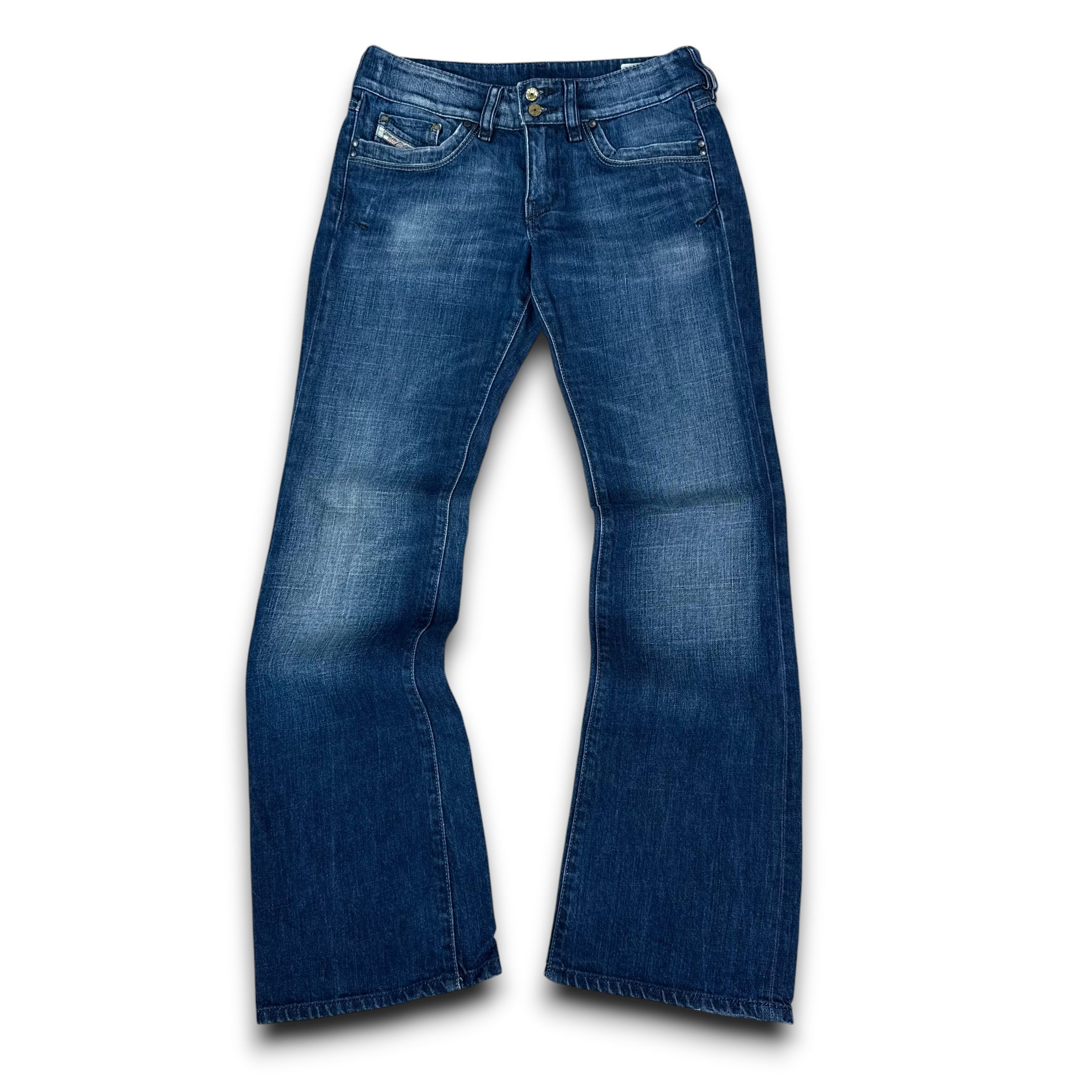 Diesel ronhar 2000's dark denim low waisted bootcut jeans (S)