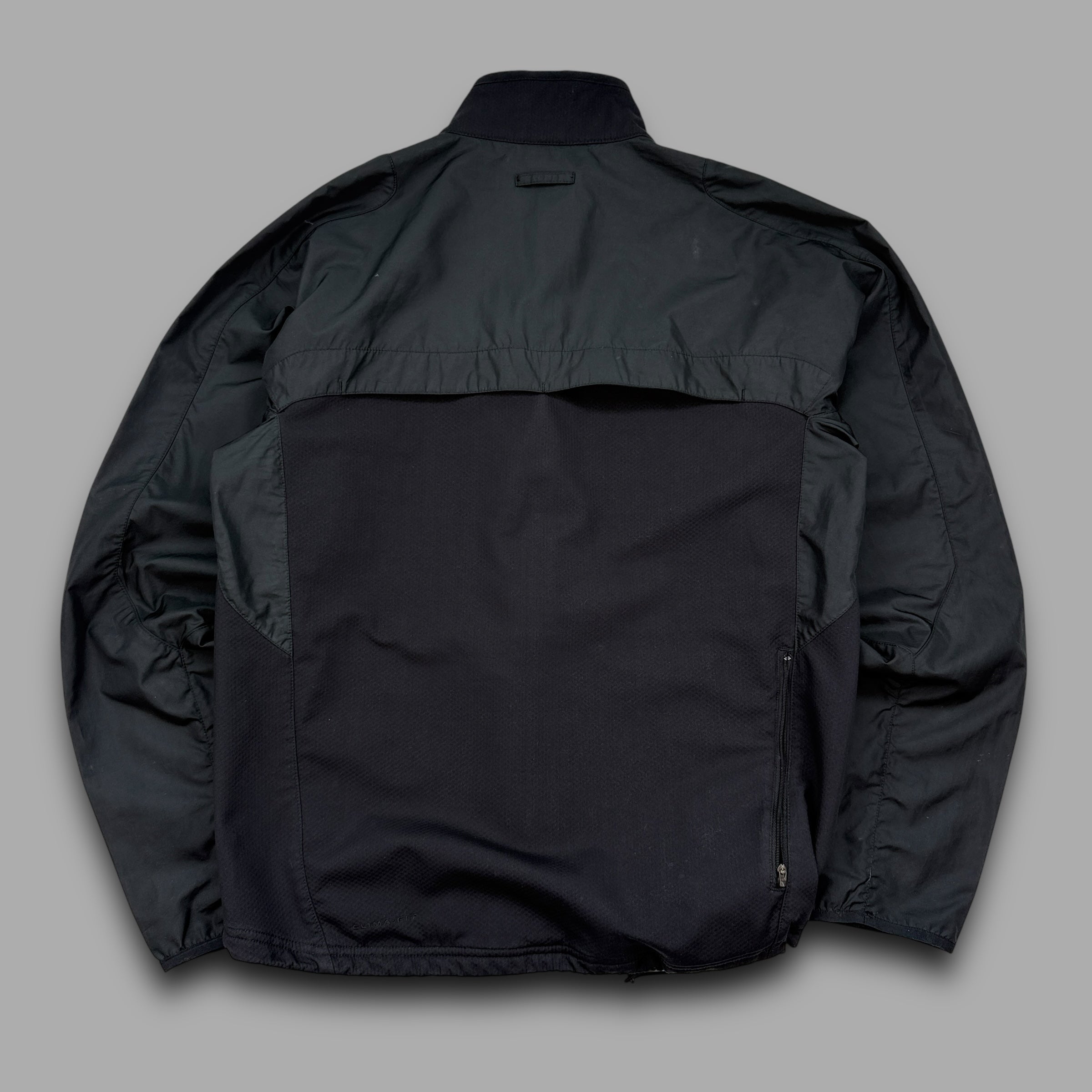 Nike 2000's technical clima-fit panelled softshell track jacket (M)