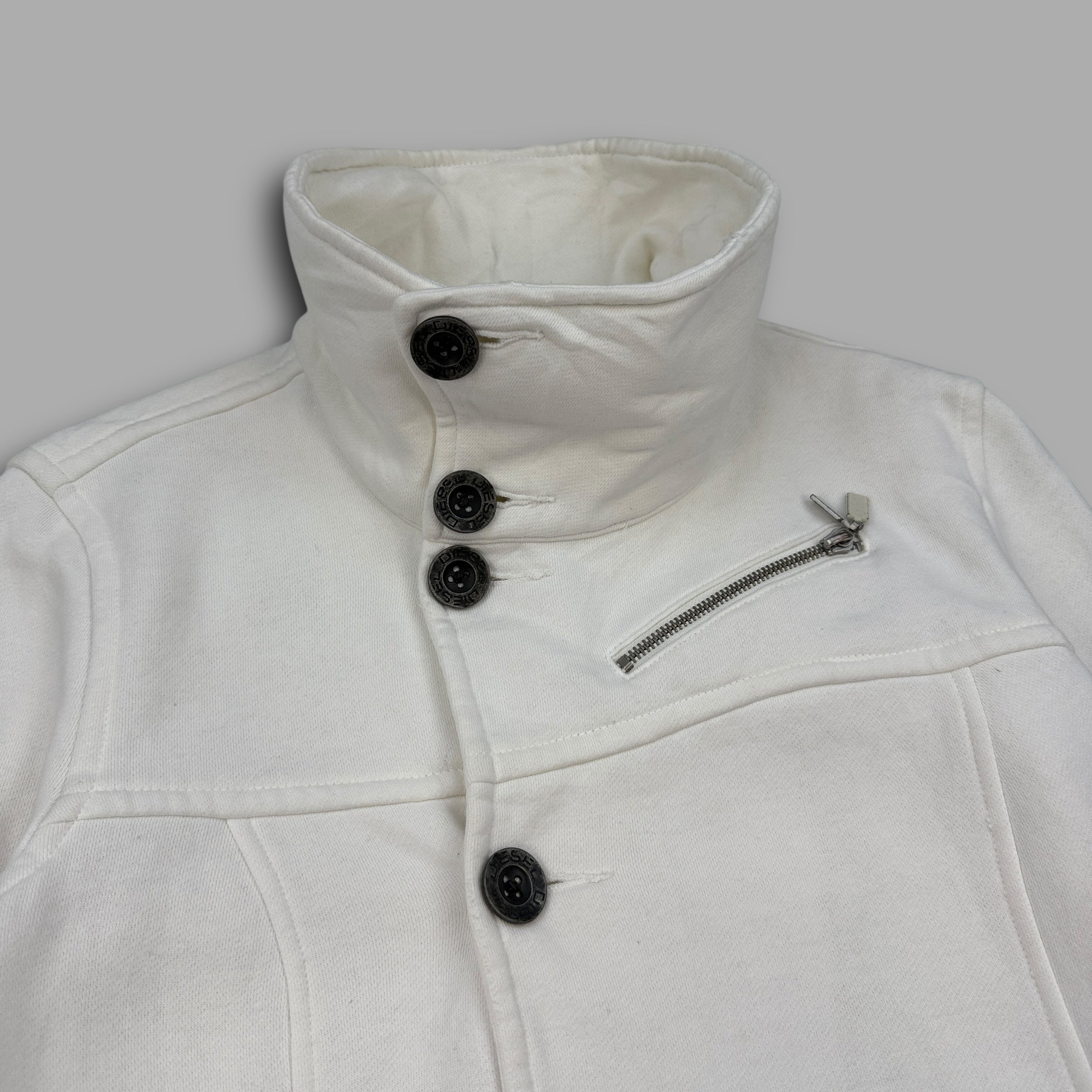 Diesel 2000’s asymmetrical button-up cotton jacket (M)