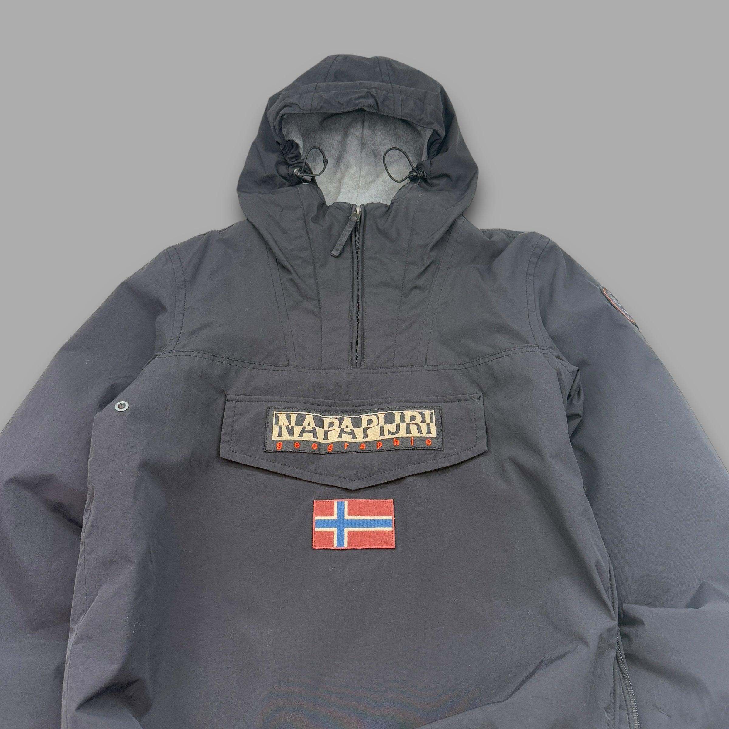 Napapijri 1/4 zip technical pullover softshell nylon windbreaker (S-M)
