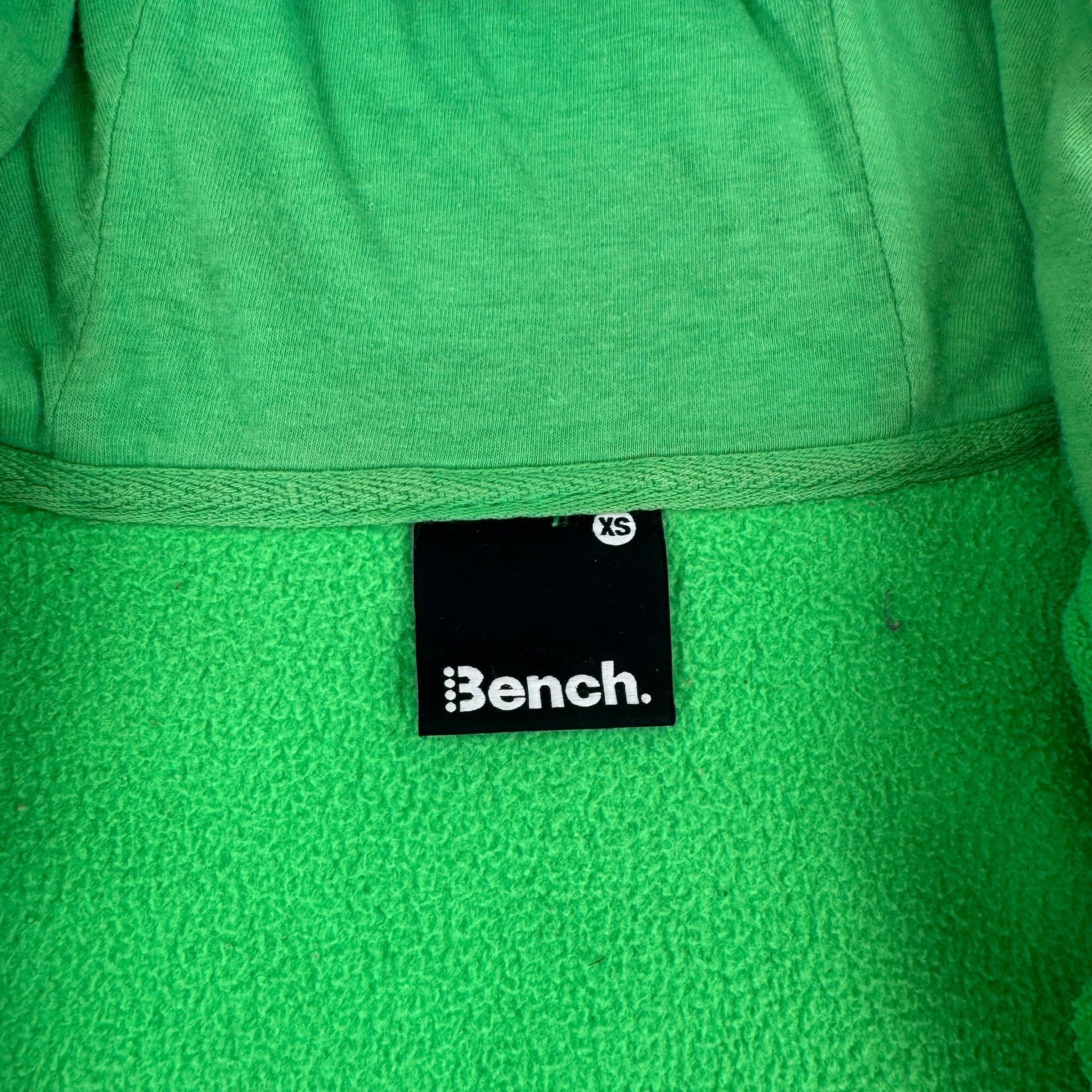 Bench 2000's high neck spellout fleece hoodie with thumb holes (XS) wms