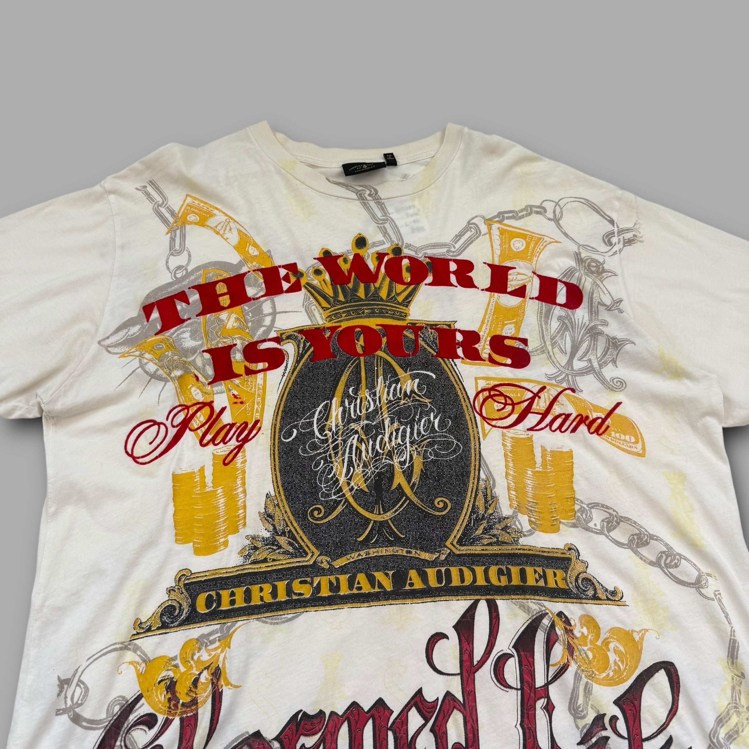 Christian Audigier 2000's graphic pullover tee (L-XXL)