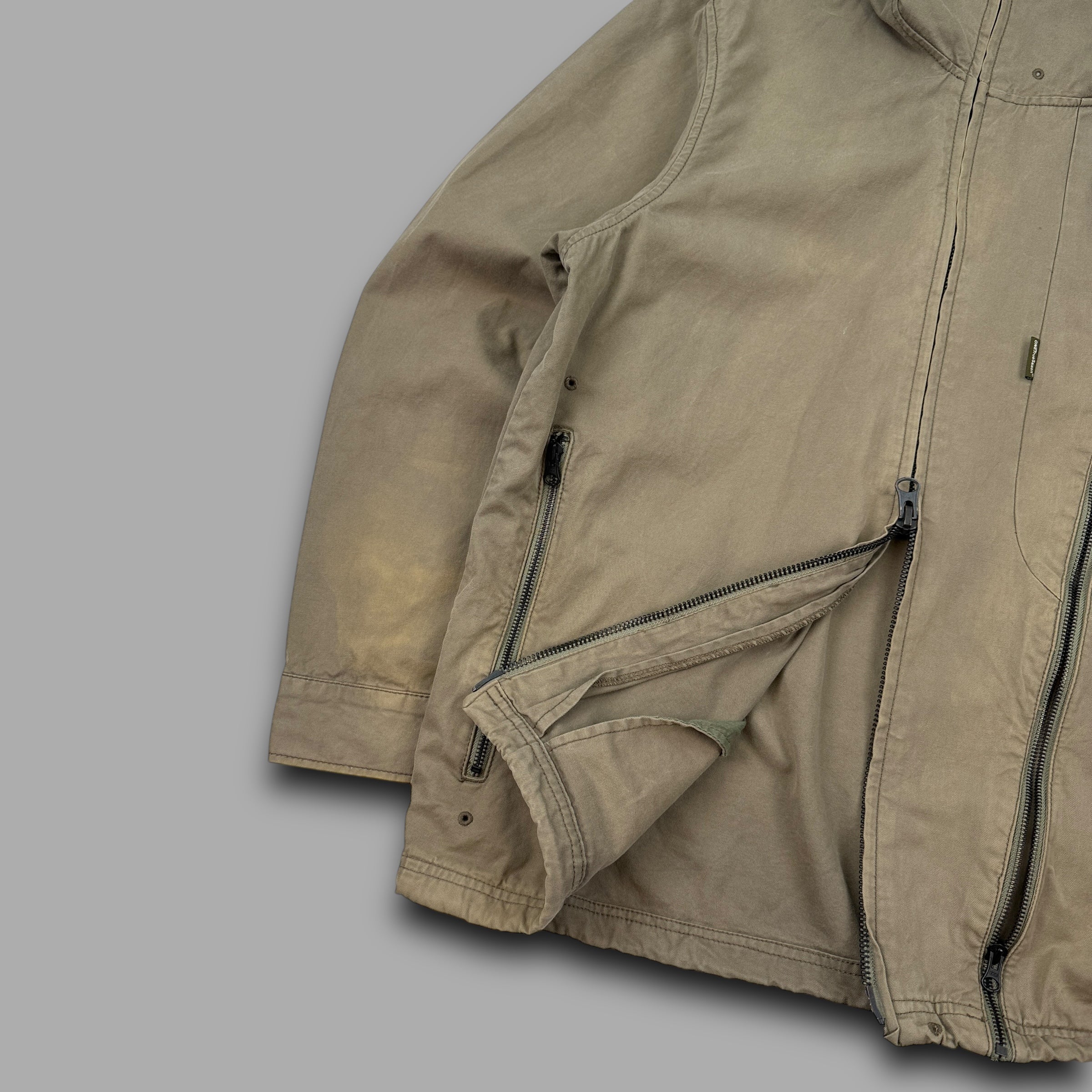 One true Saxon 2000's technical asymmetrical zip multi-pocket jacket (XL)
