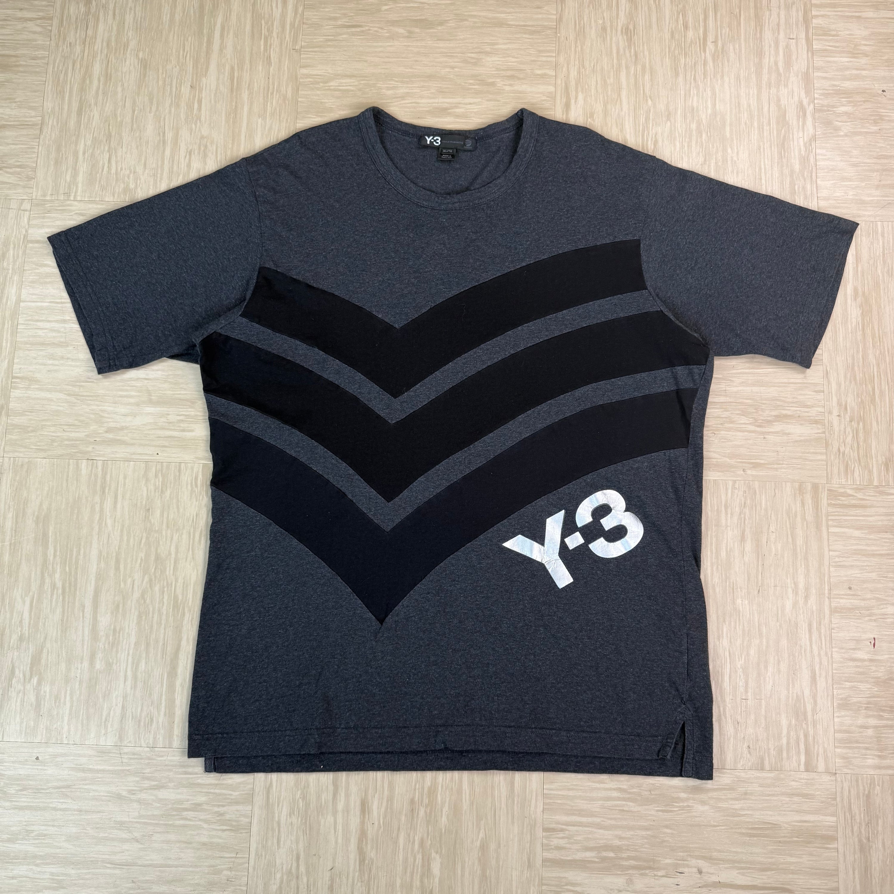 Adidas x Yohji Yamamoto 2015 graphic panelled Y3 tshirt (XL)