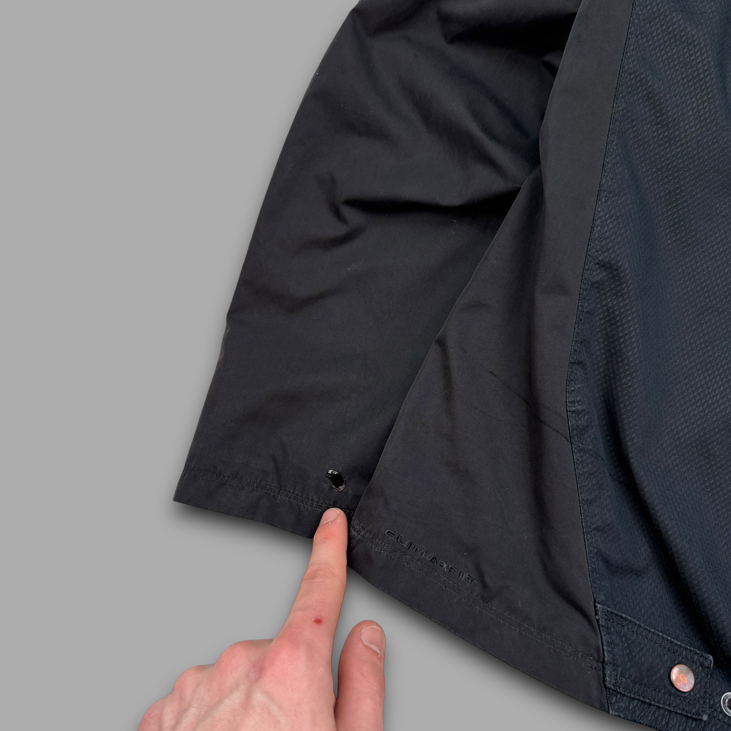 Nike clima-fit 2000's technical panelled softshell multi-pocket track jacket (S)