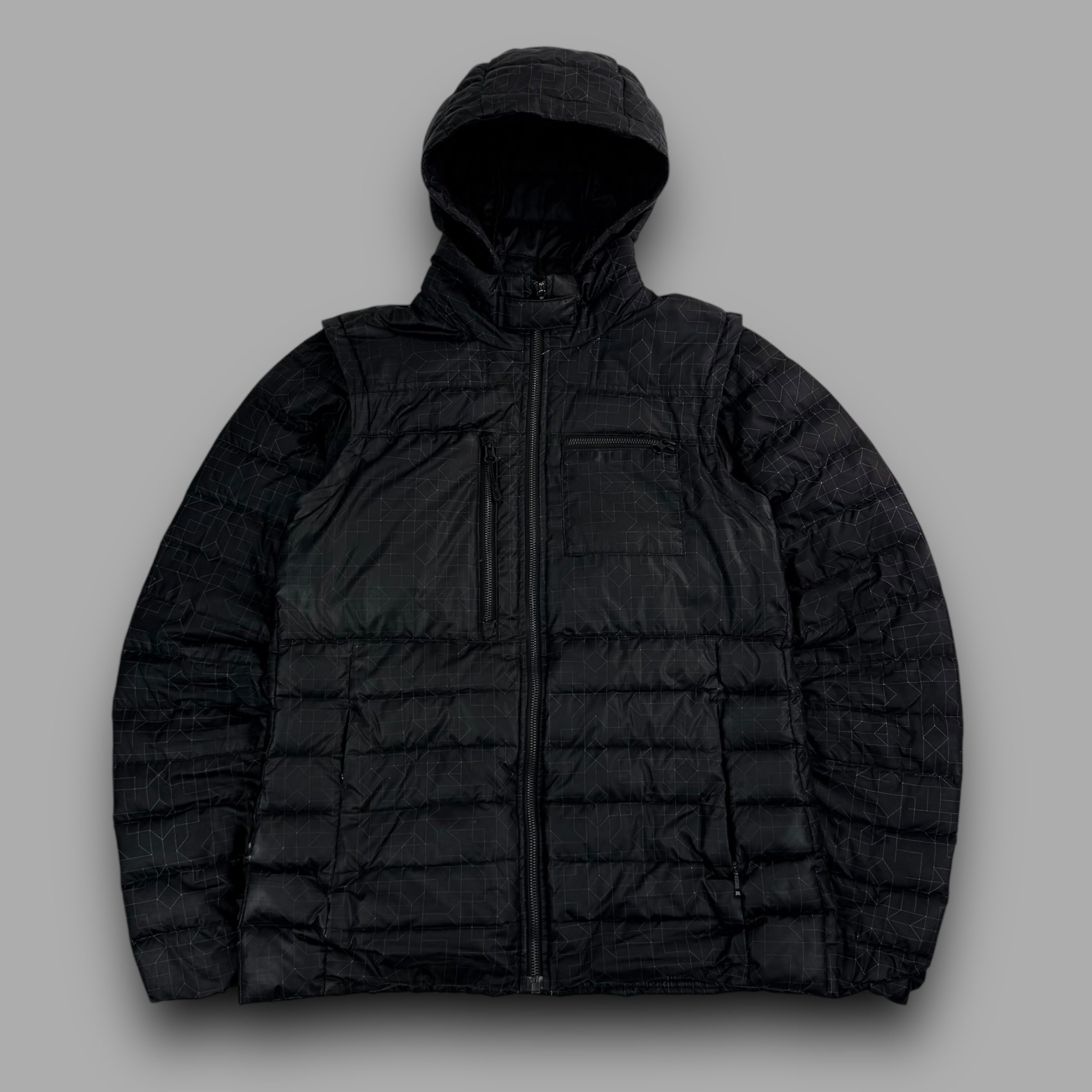 Nike 2000's technical articulated monogram puffer jacket (M)