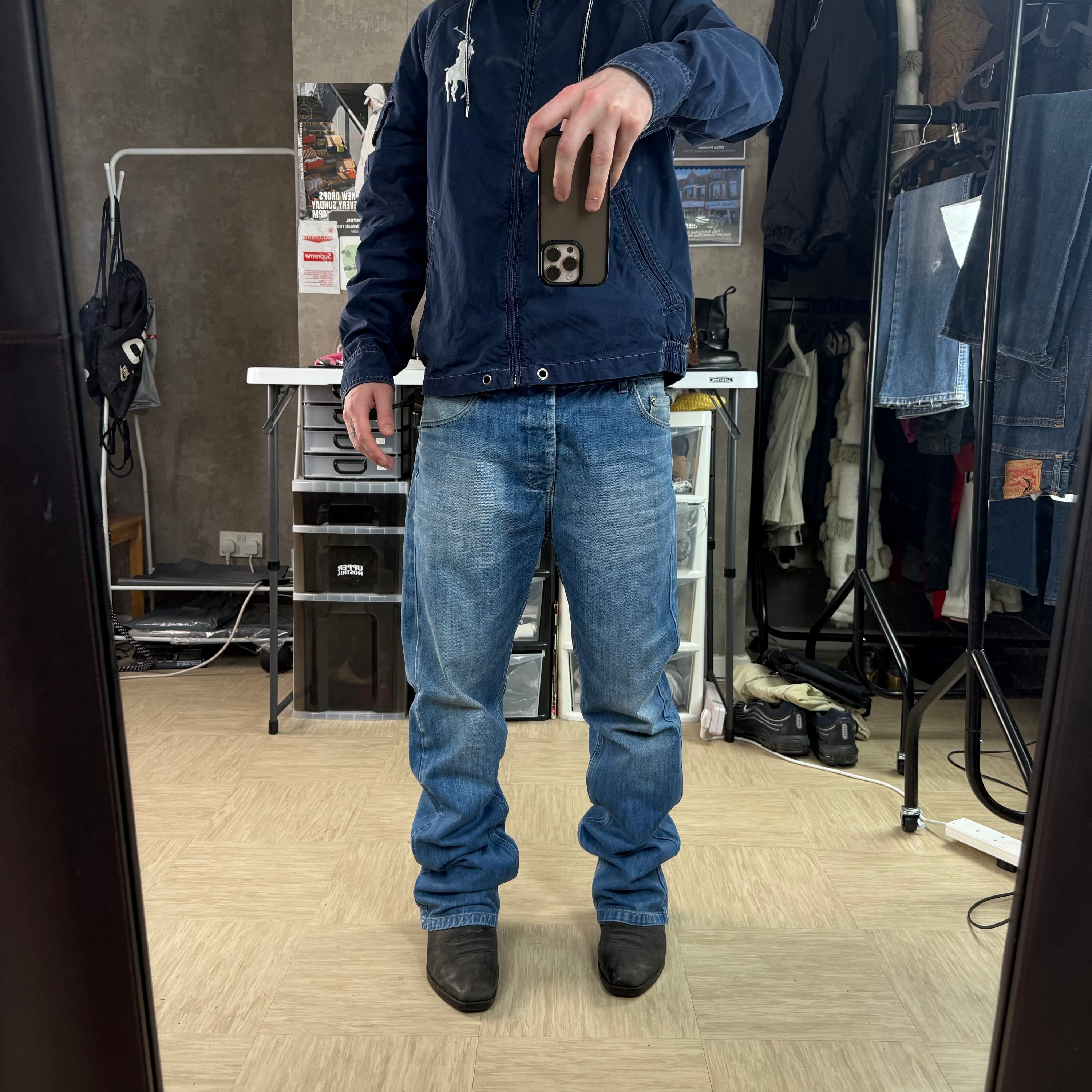 Diesel 1990's handmade ring spun denim bootcut jeans (M-L)