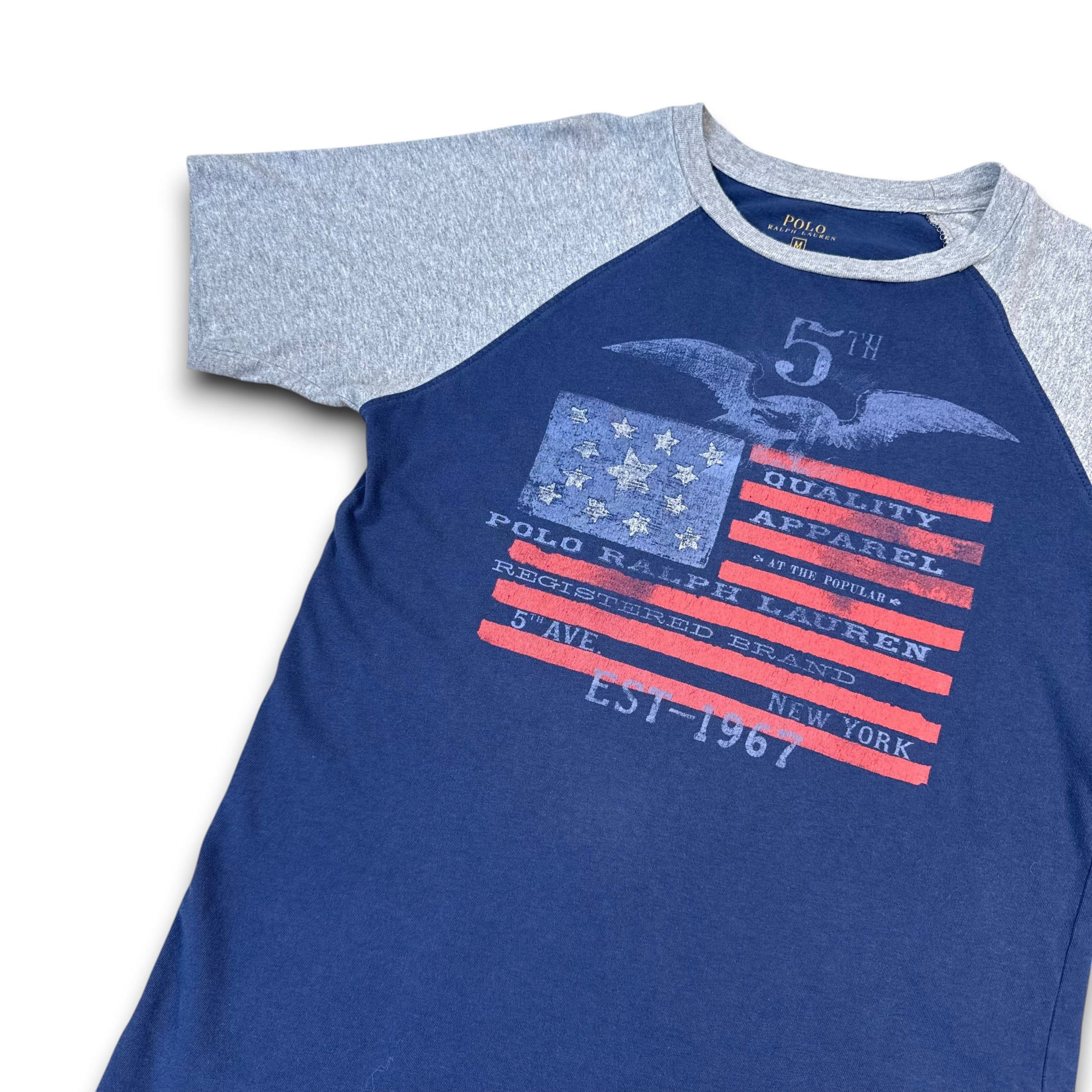 Ralph Lauren 2000's USA flag graphic slim fit tee (M)