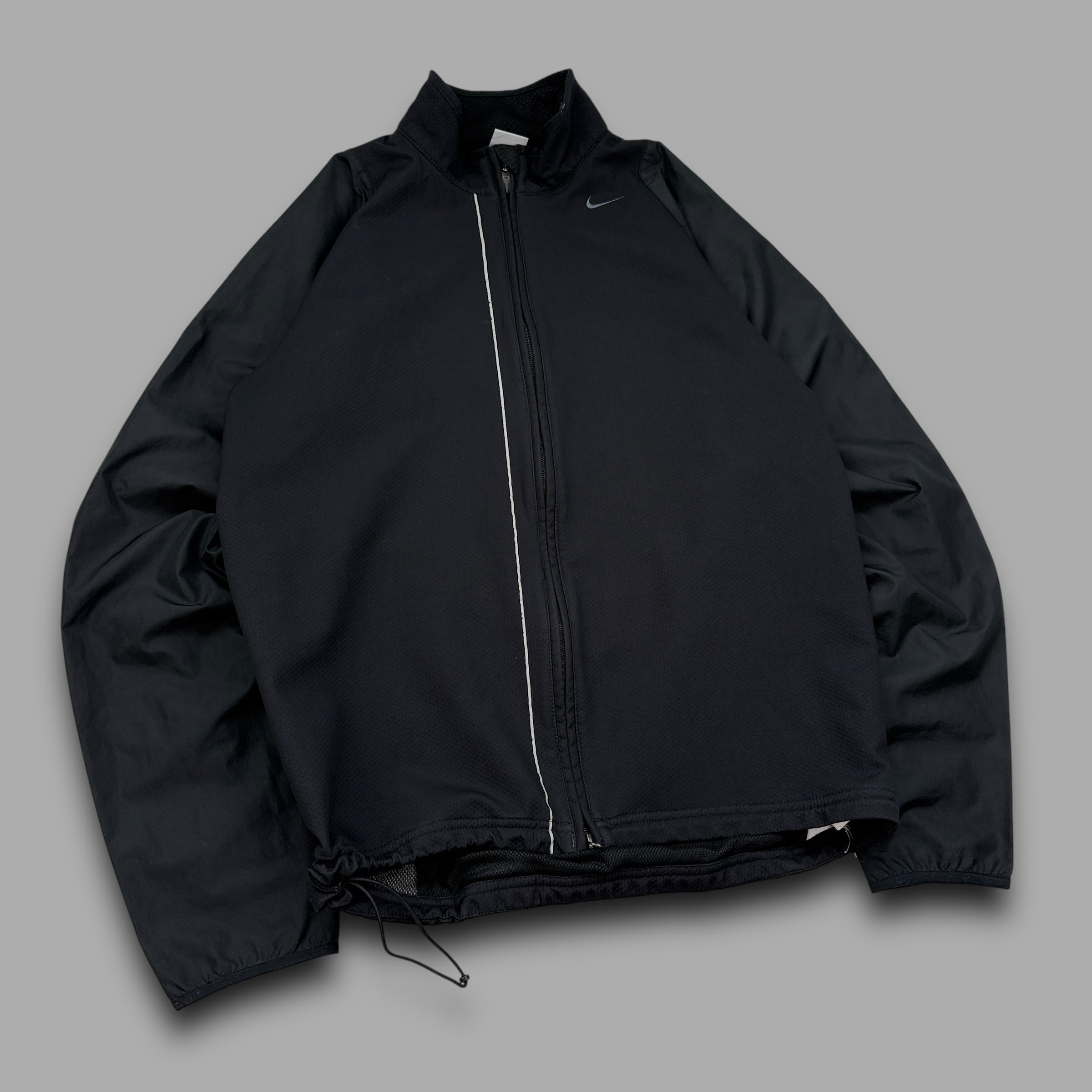Nike 2000's technical clima-fit panelled softshell track jacket (M)