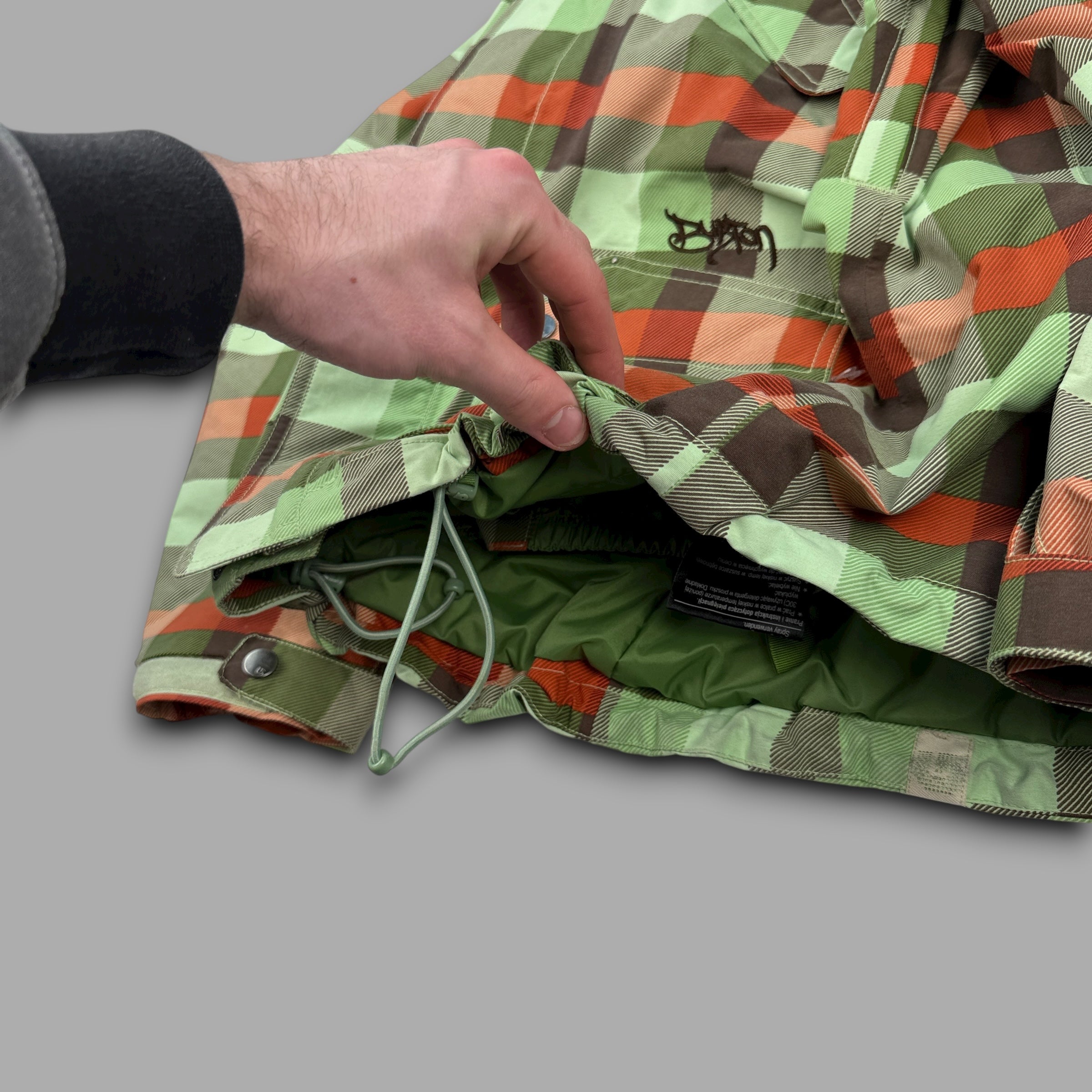 Burton 2000's technical plaid multi-pocket softshell ski jacket (M)