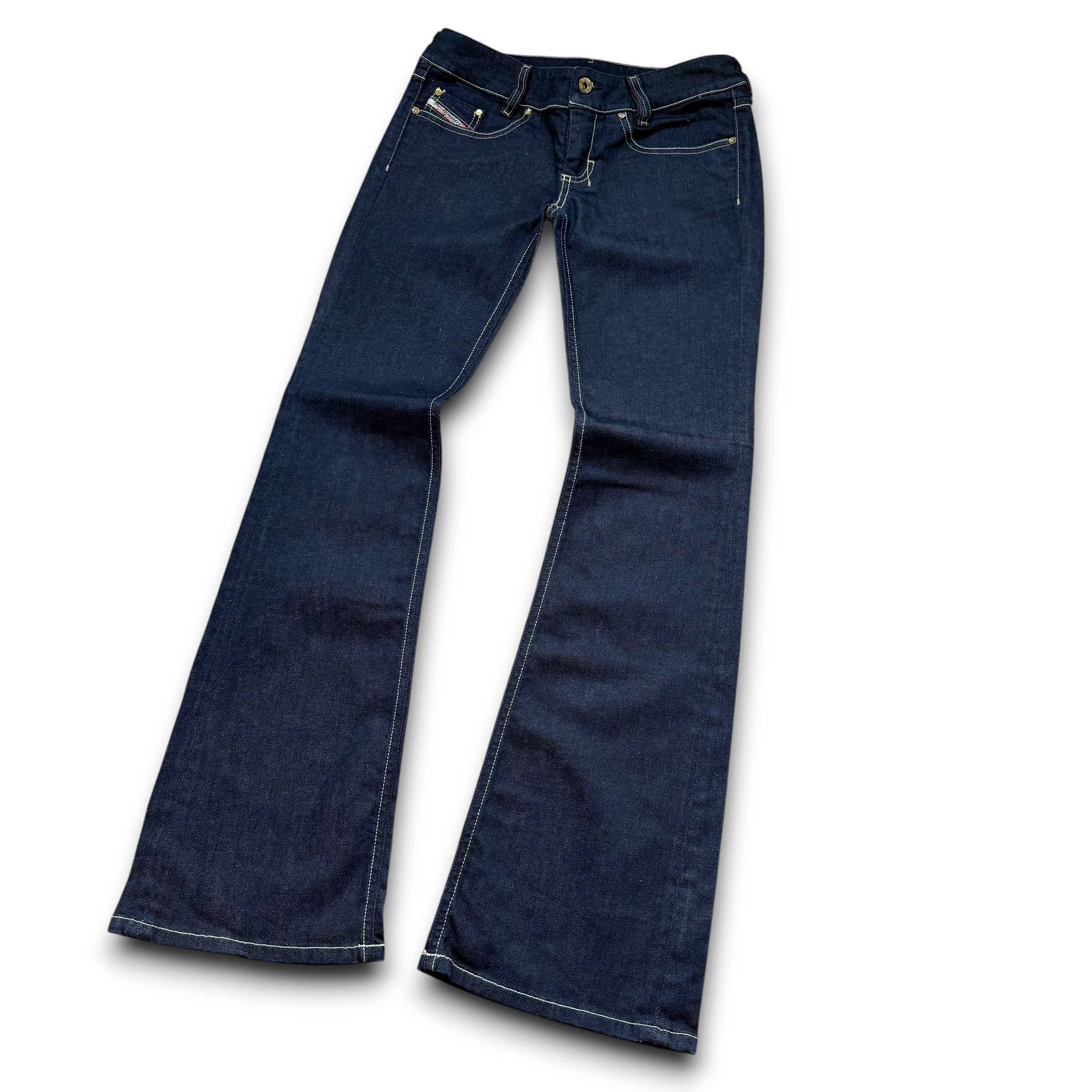 Diesel louvely 2000's dark denim fitted flare jeans (S-M)