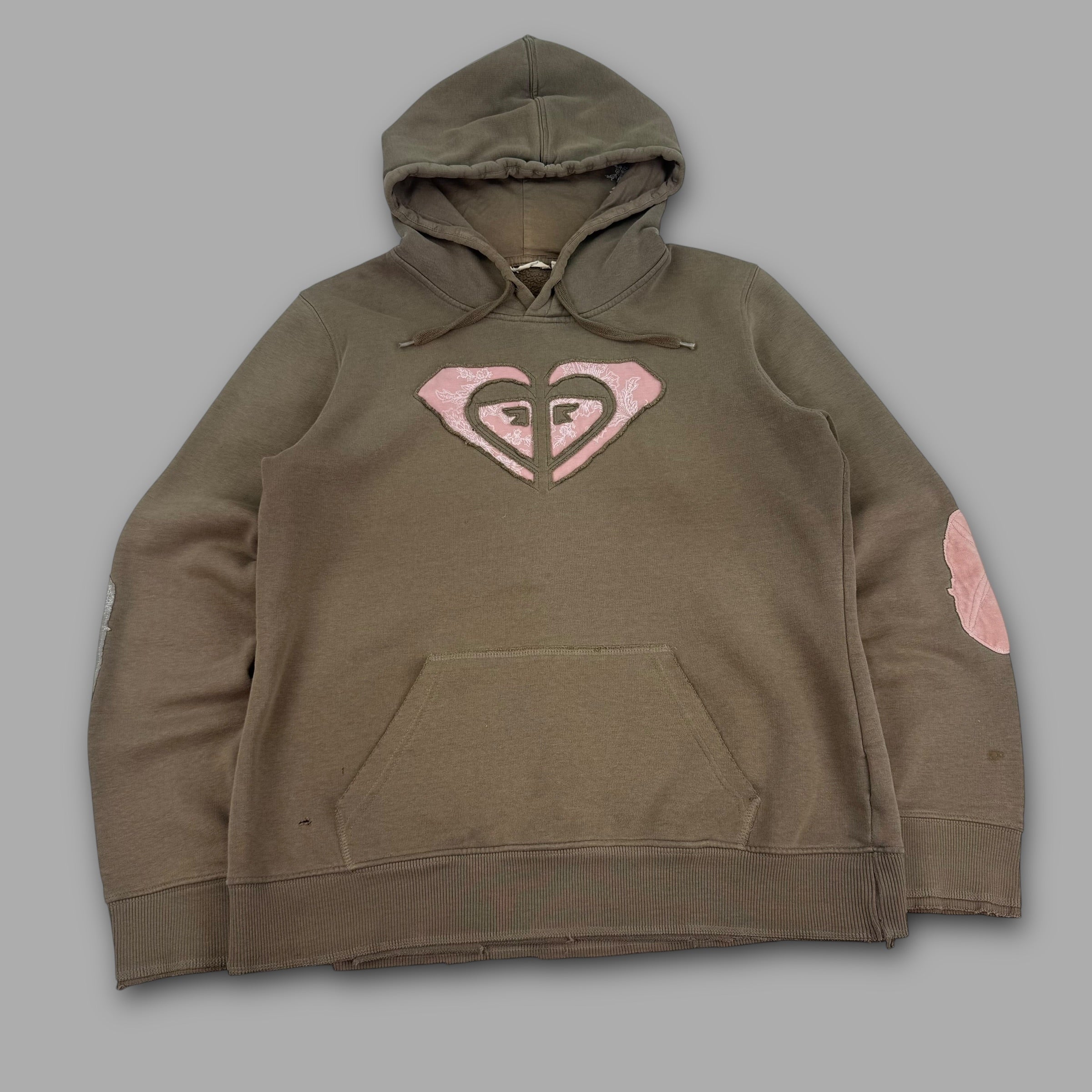 Roxy 2000's embroidered logo pull over hoodie (XL) wms