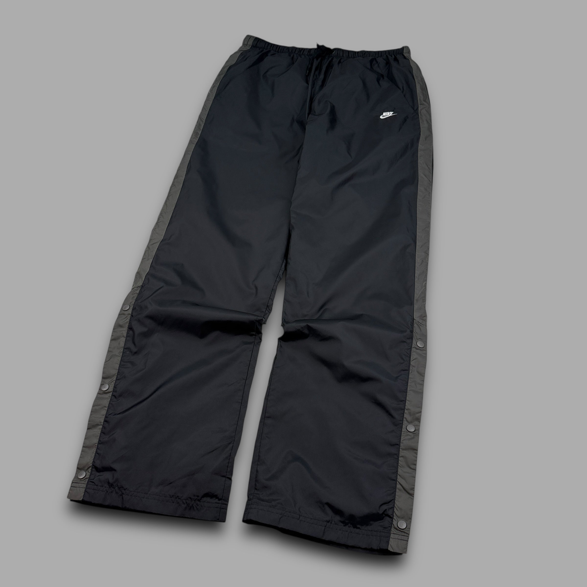 Nike 2000's baggy nylon popper track bottoms (L)