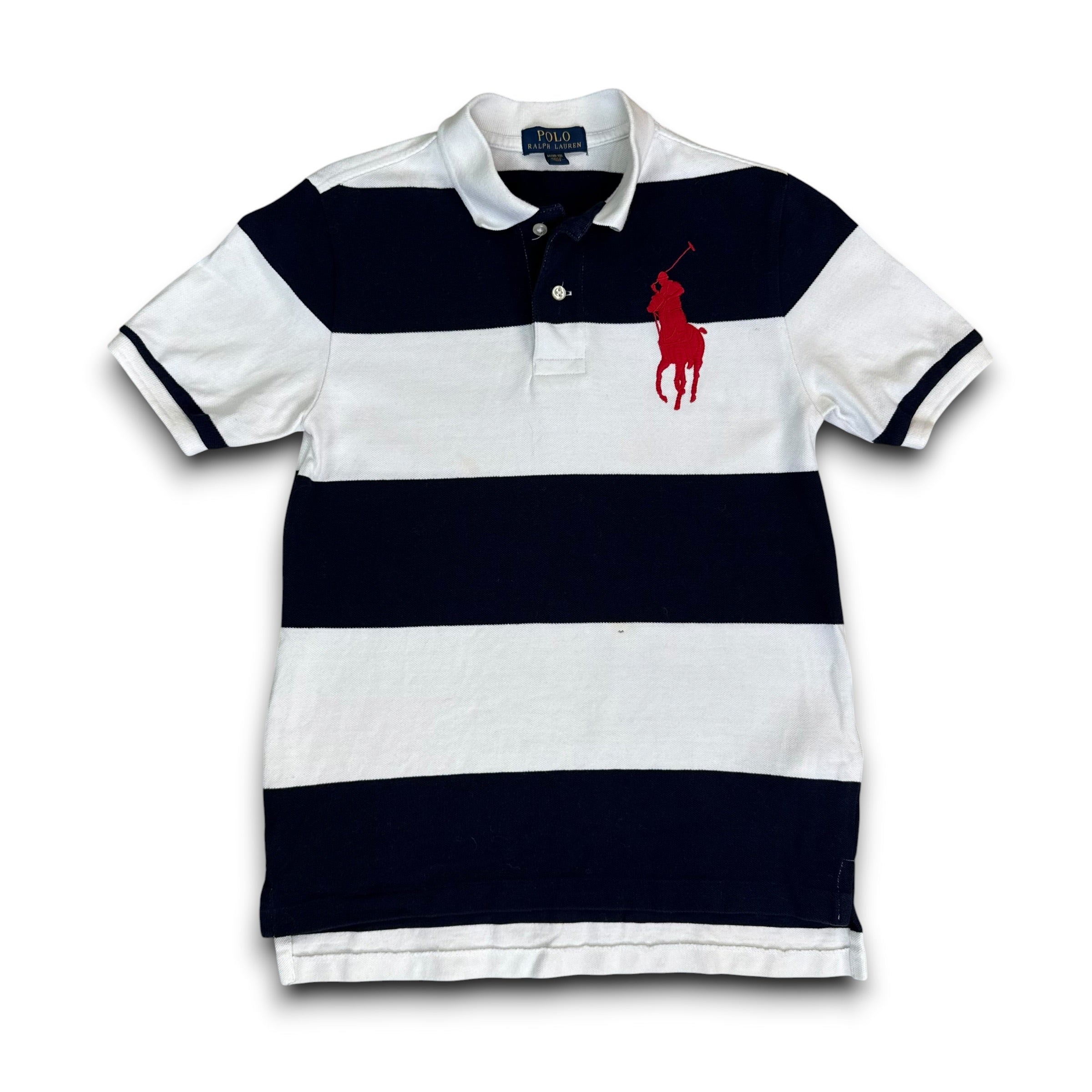 Ralph Lauren 2000's horizontal striped big pony polo shirt (XS)