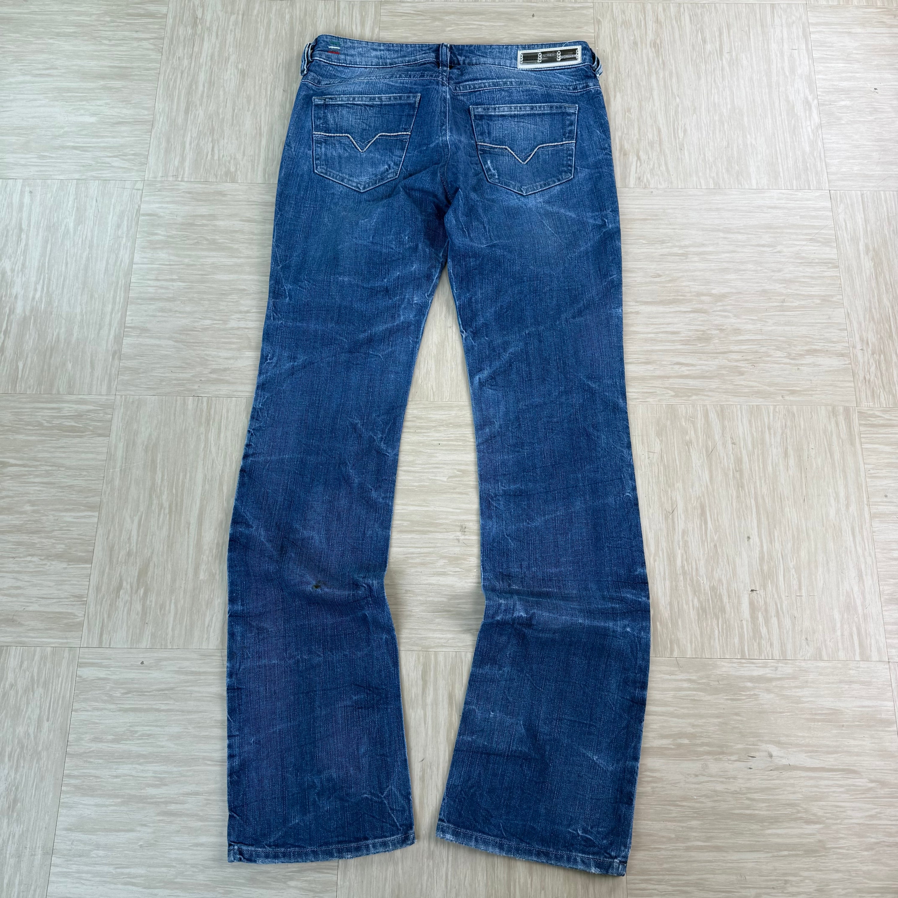 Diesel 2000's fitted washed denim ronhary bootcut jeans (S)