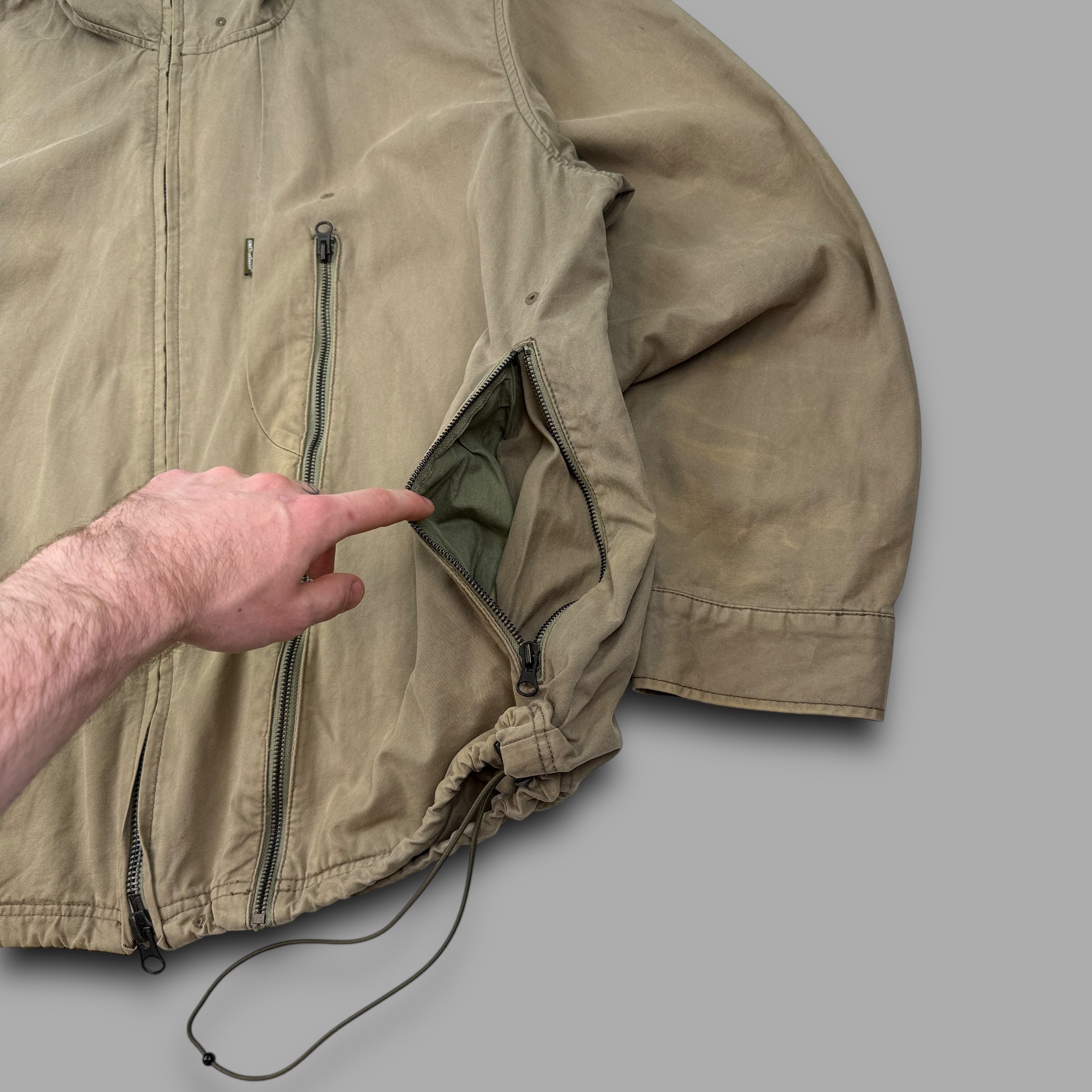 One true Saxon 2000's technical asymmetrical zip multi-pocket jacket (XL)