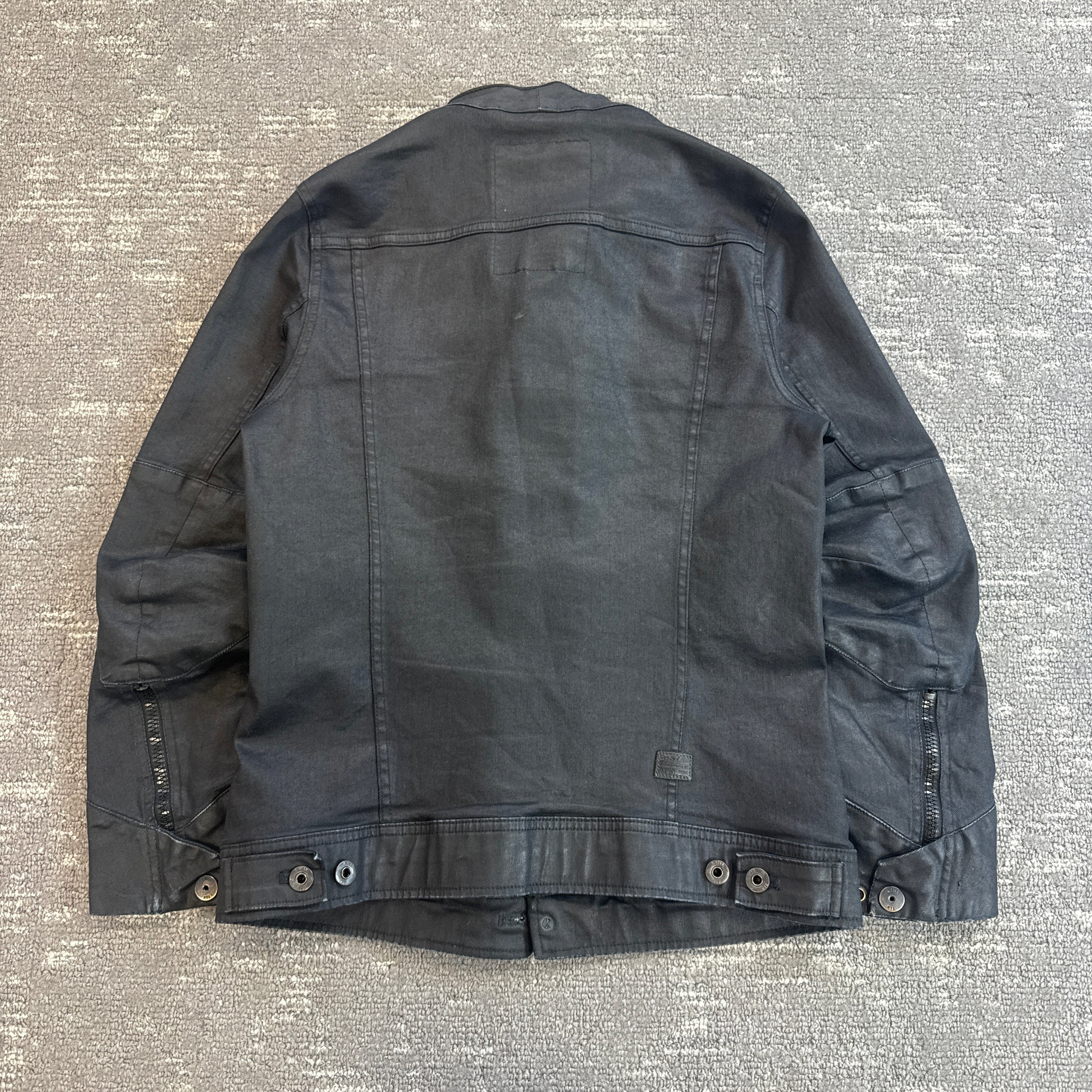 Gstar RAW multi-pocket zip up military wax jacket (S)